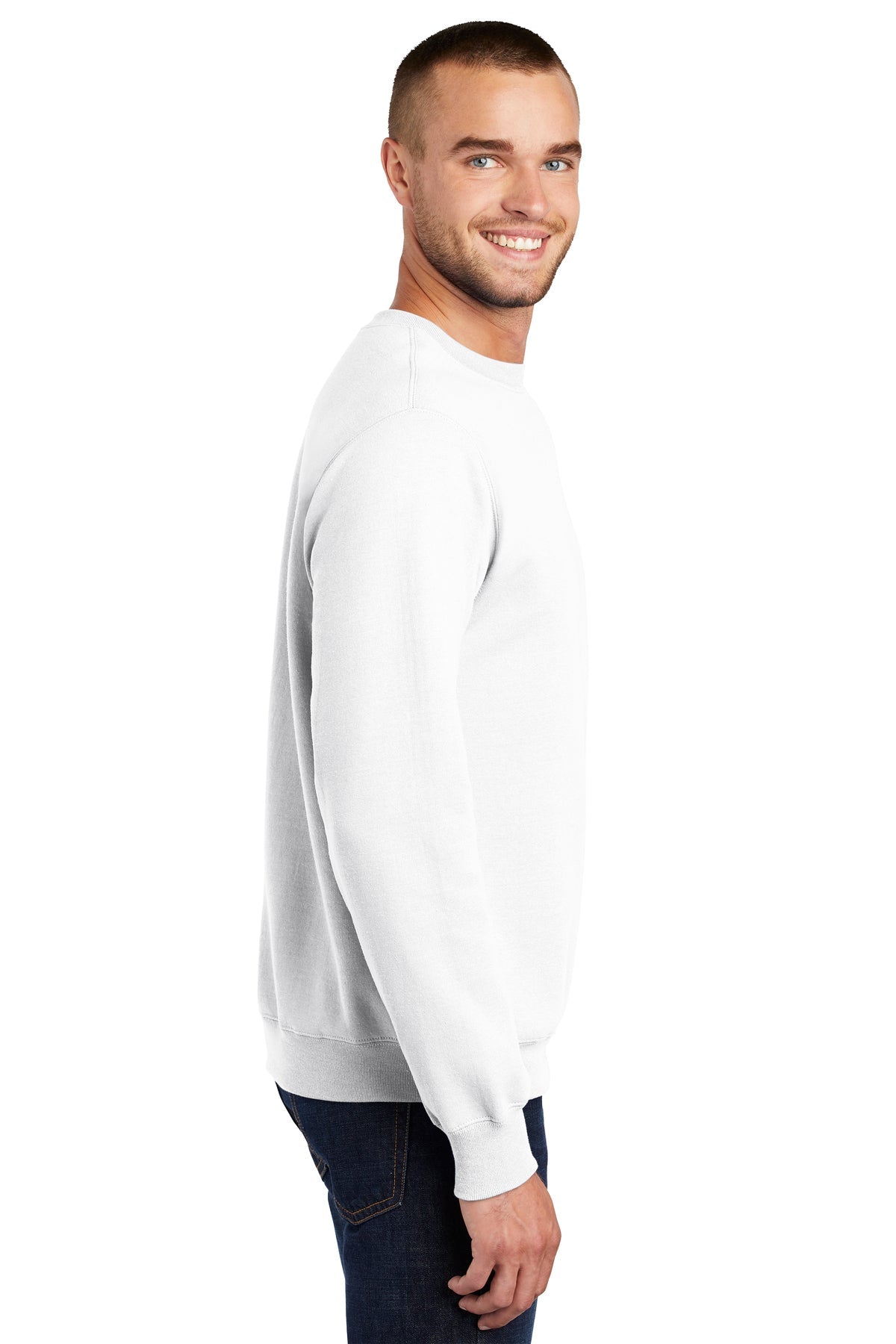 port & company_pc90 _white_company_logo_sweatshirts