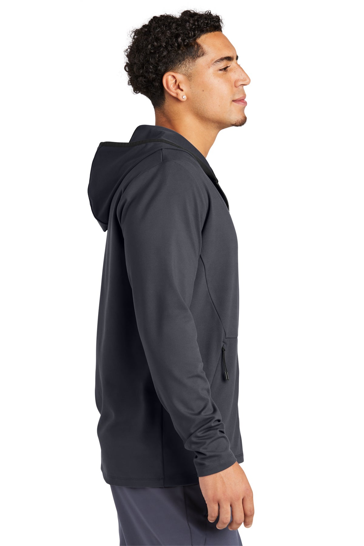 Sport-Tek Branded Circuit Hooded Full-Zip, Graphite