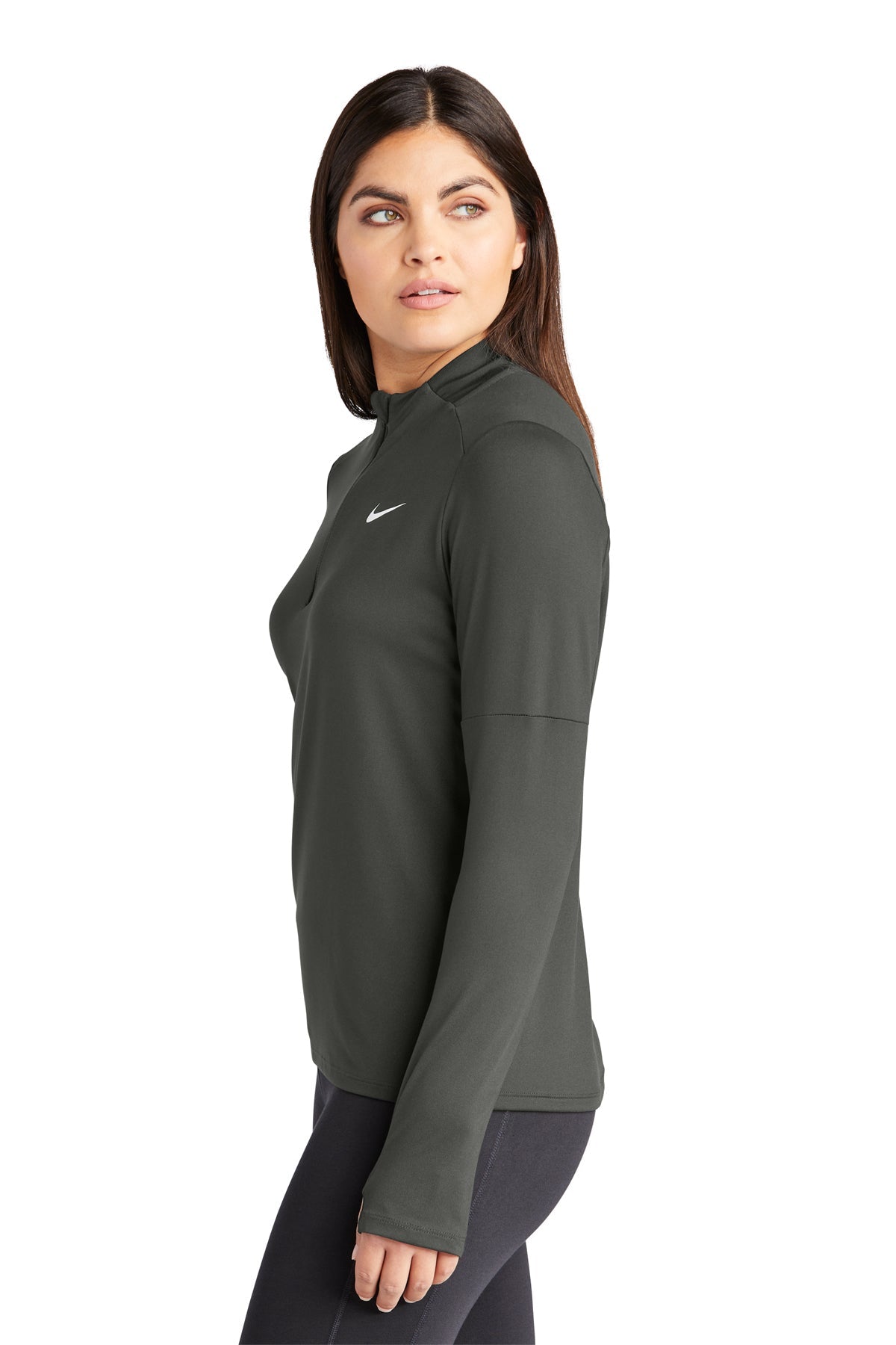Nike Ladies Dri-FIT Element Custom Quarter Zips, Top Anthracite