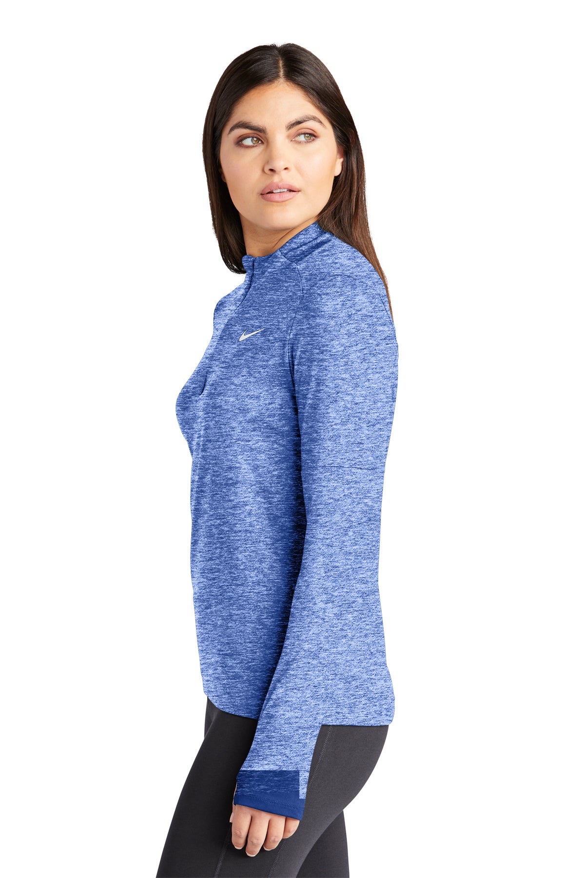 Nike Ladies Dri-FIT Element Custom Quarter Zips, Top Royal Heather