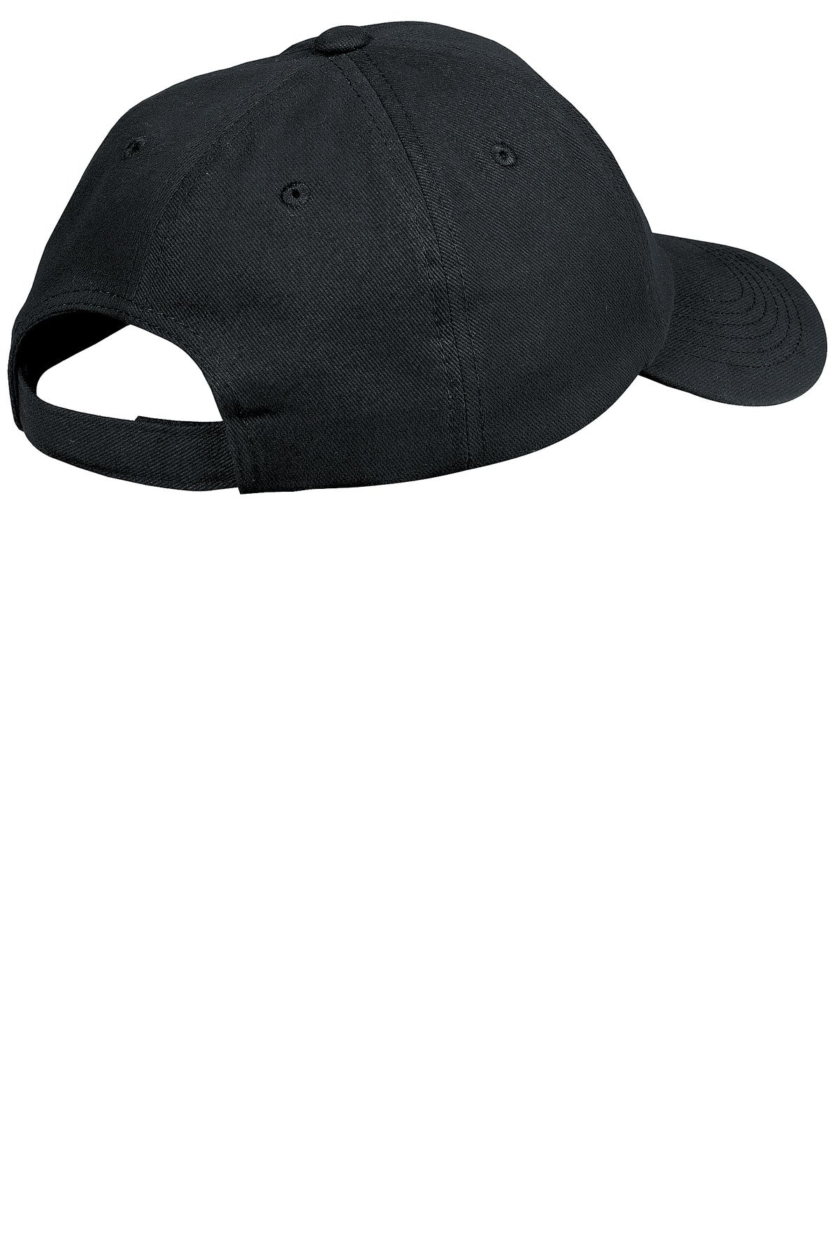 Port Authority Brushed Twill Custom Caps, Black