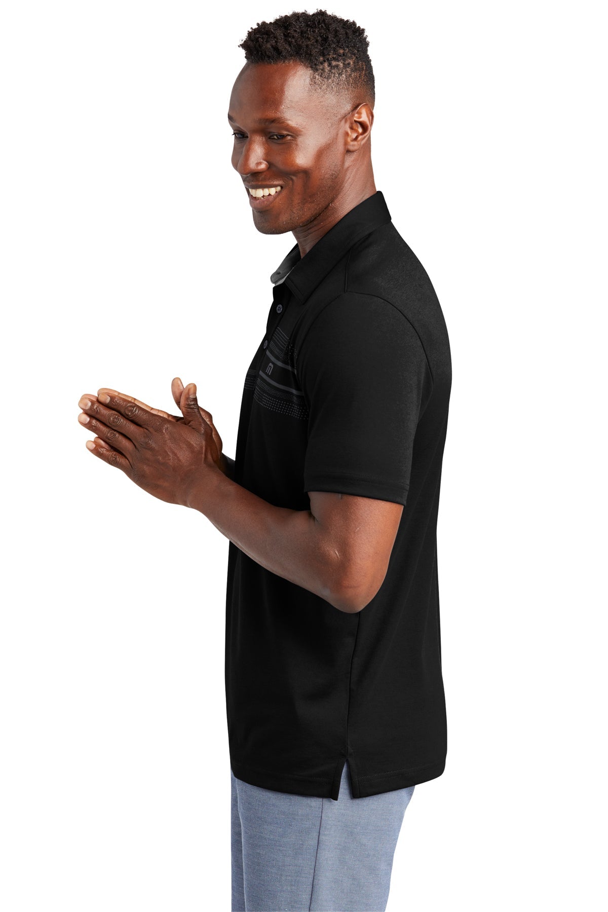 TravisMathew Monterey Chest Stripe Polo Black