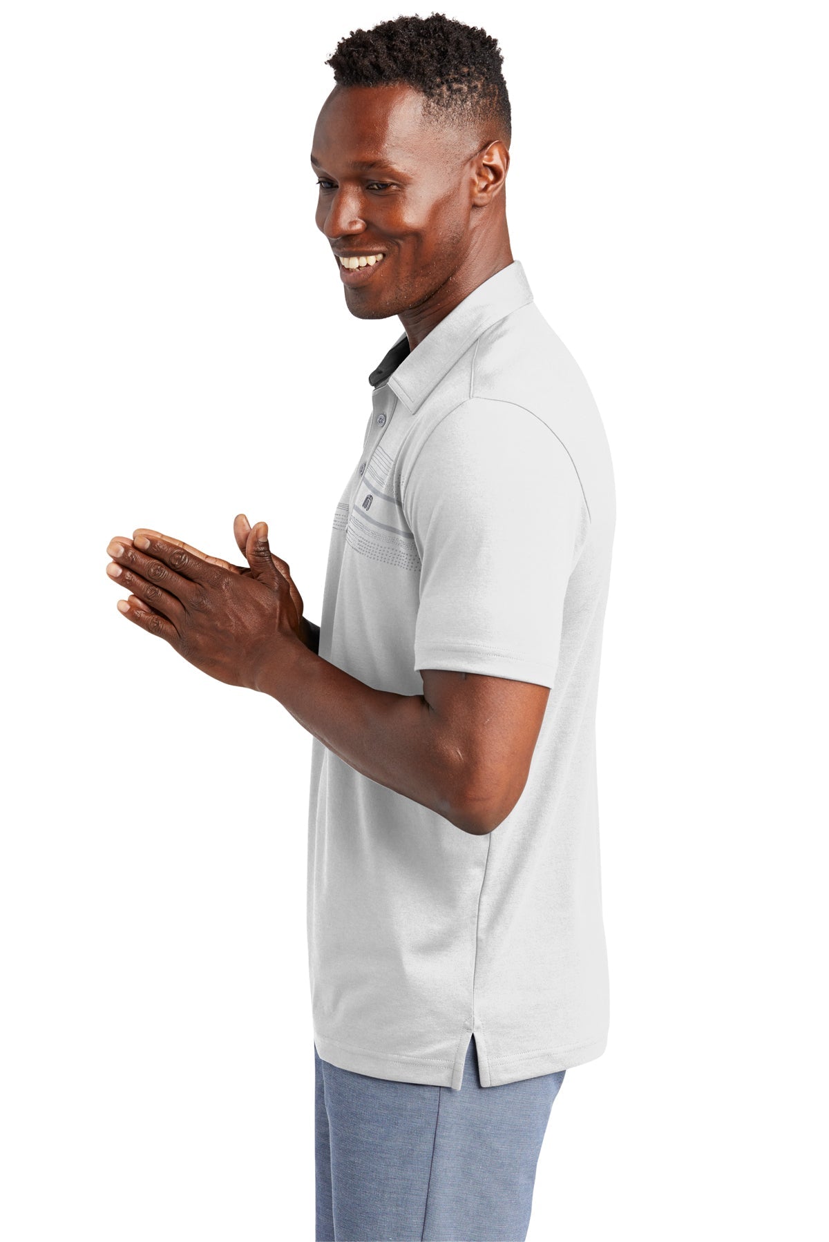TravisMathew Monterey Chest Stripe Polo White