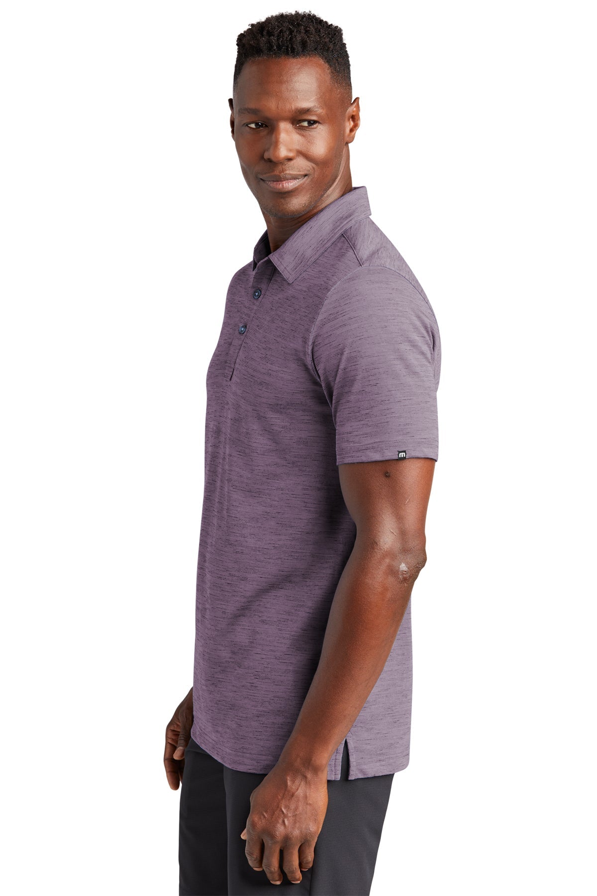 TravisMathew Auckland Slub Polo Purple Sage