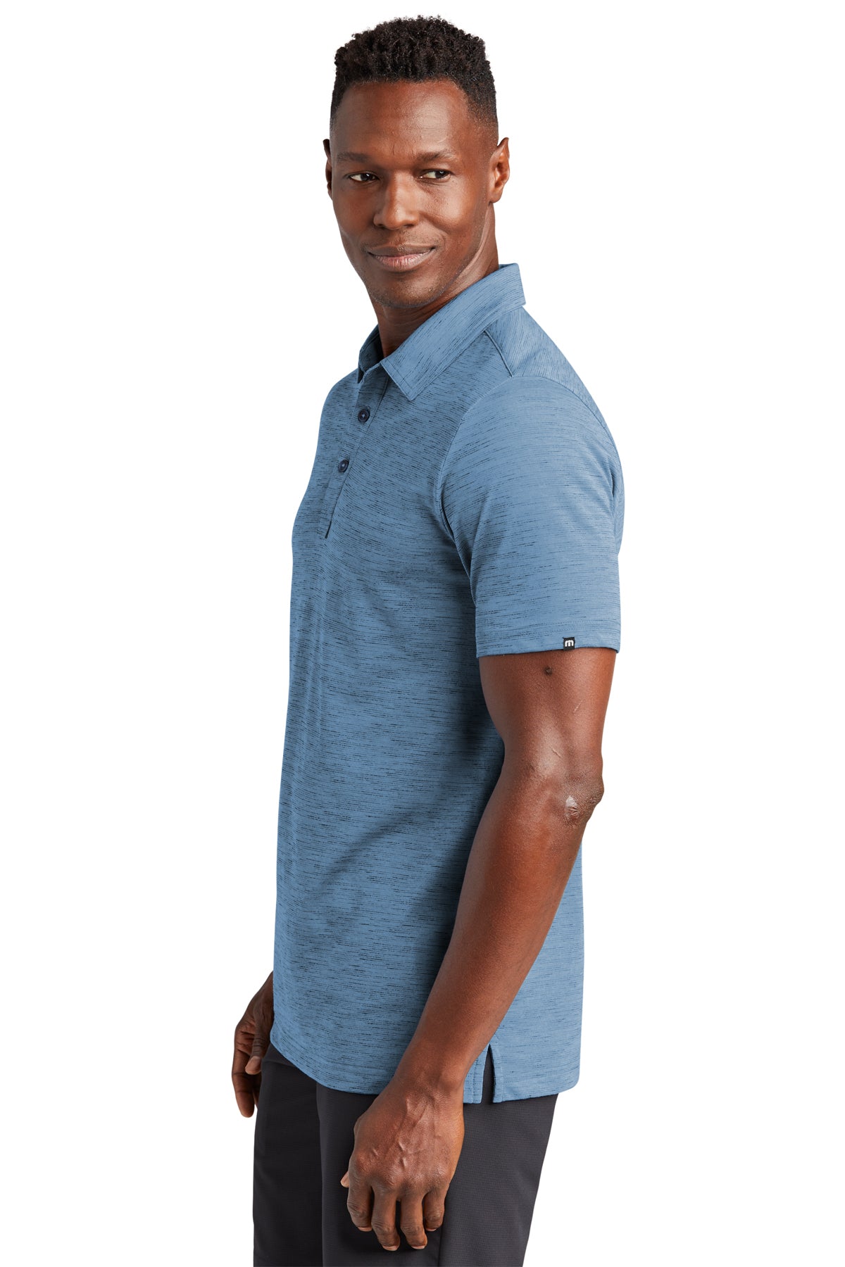 TravisMathew Auckland Slub Polo Riviera Blue