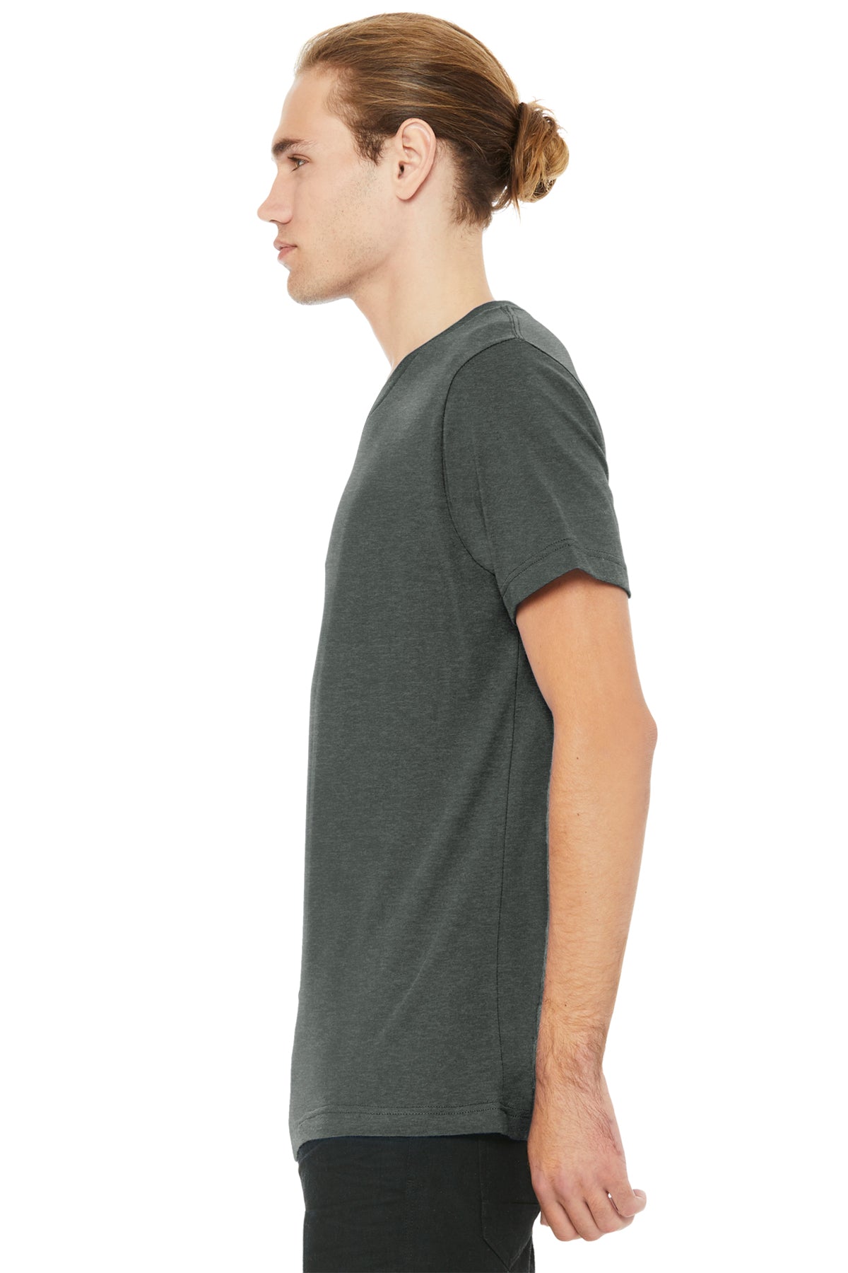 Bella Canvas Unisex Heather  V-Neck, Deep Heather