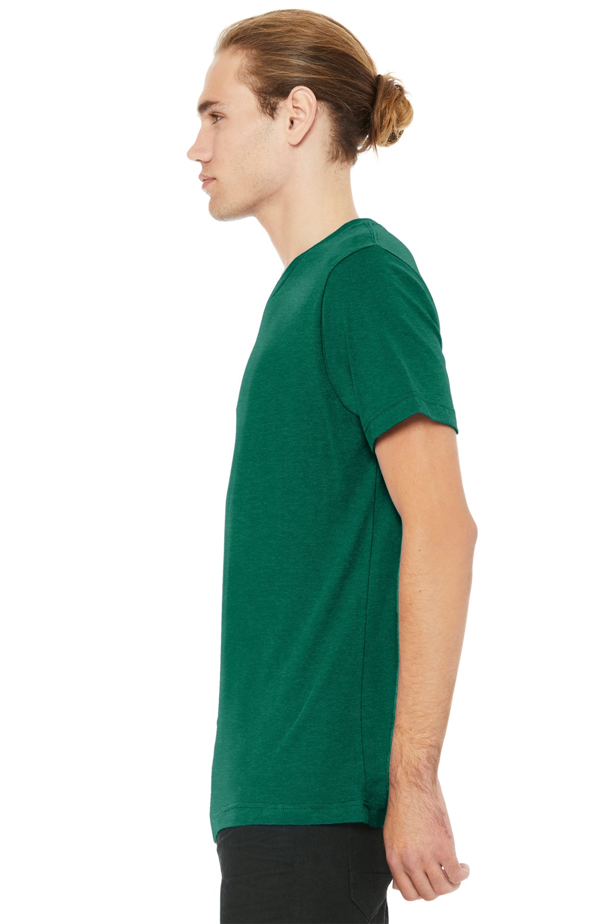 Bella Canvas Unisex Heather  V-Neck, Heather Grass Green