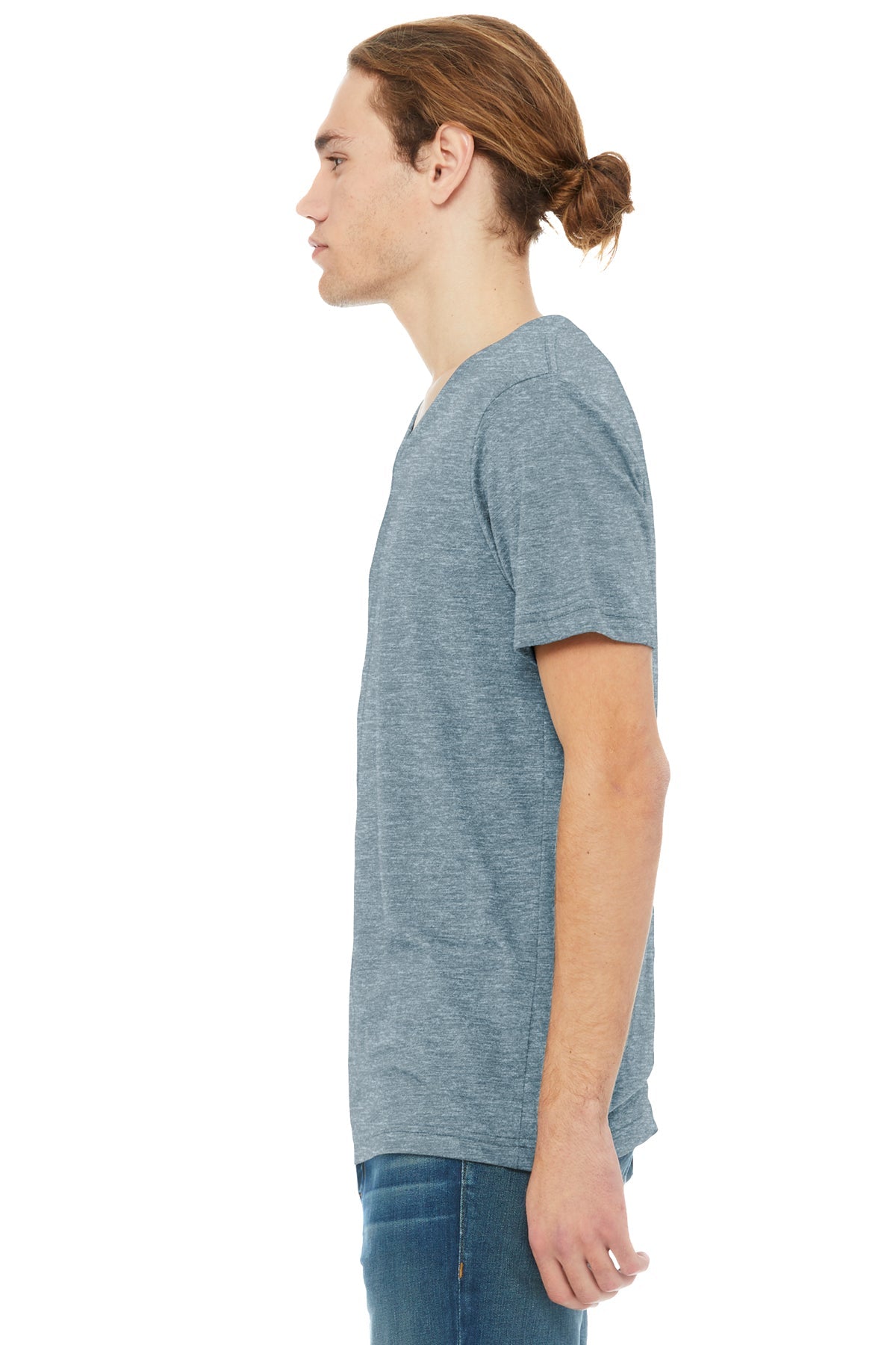Bella Canvas Unisex Heather  V-Neck, Slate