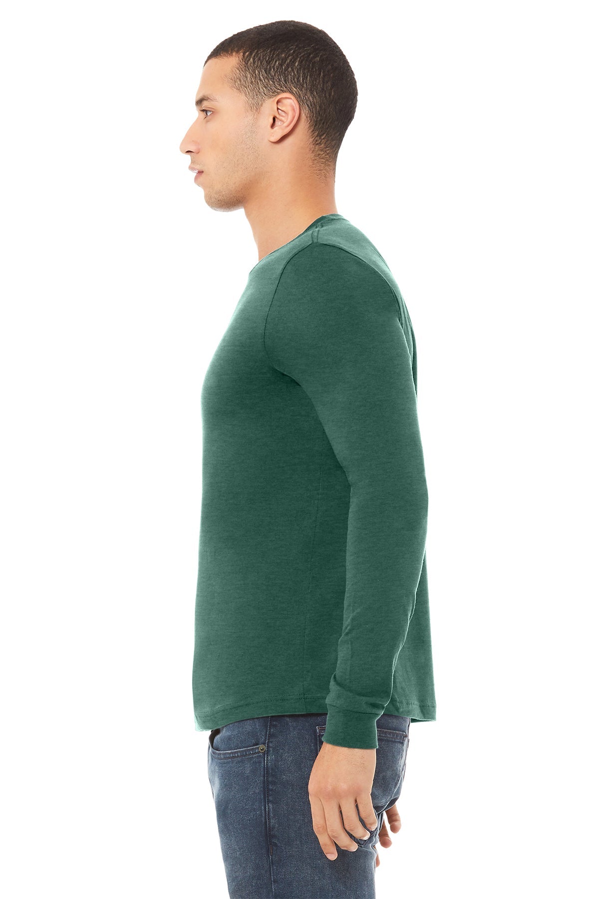 Bella Canvas Unisex Heather Long Sleeve T-Shirt, Forest