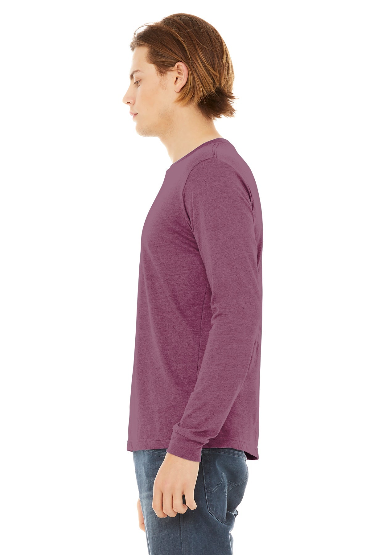 Bella Canvas Unisex Triblend Long Sleeve T-Shirt, Maroon