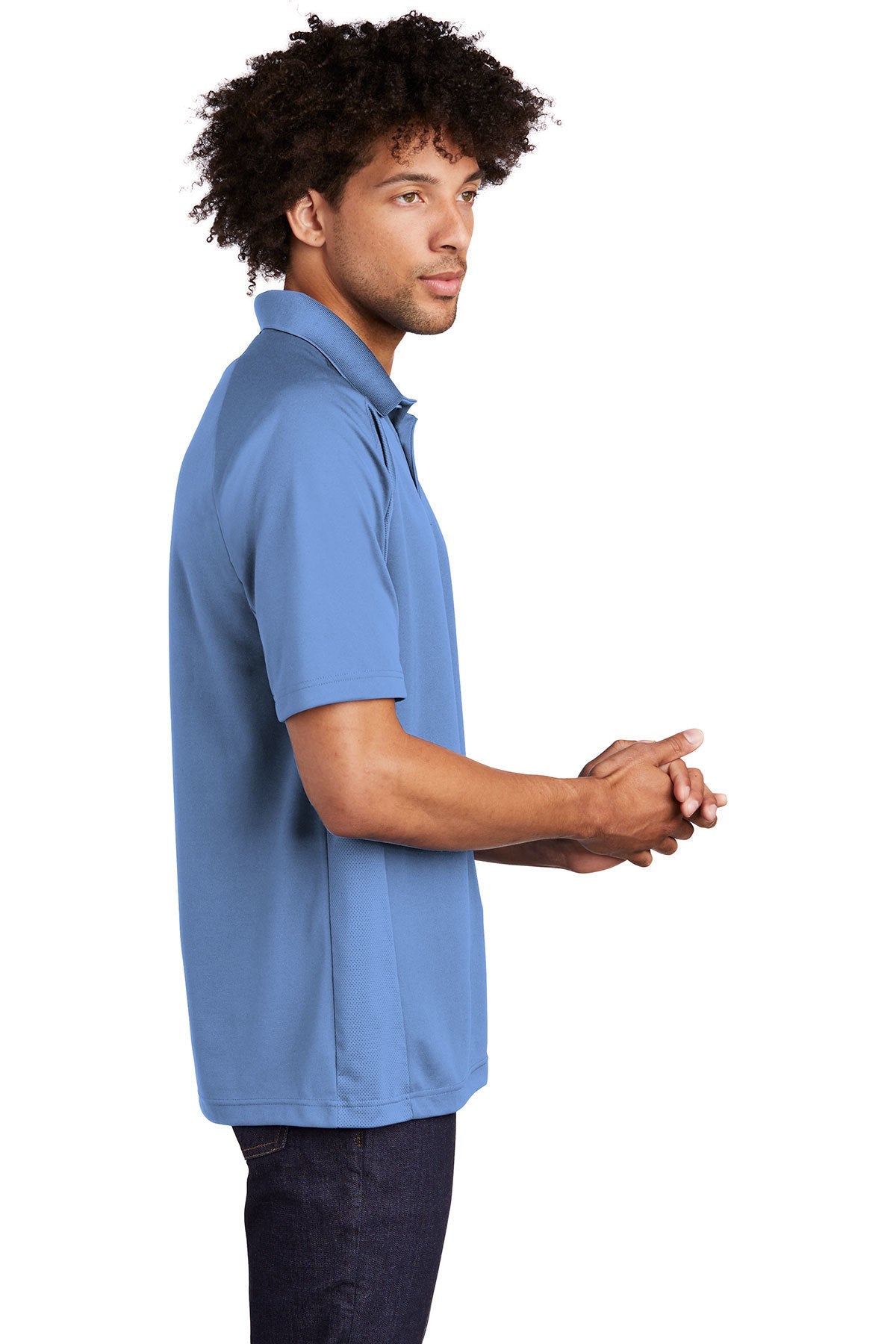 Sport-Tek Dri-Mesh Customized Pro Polos, Carolina Blue