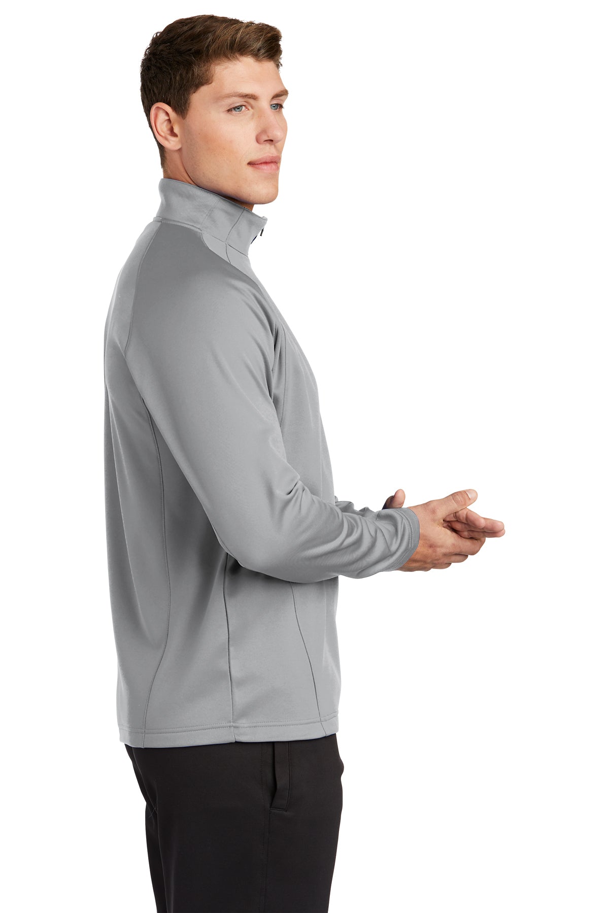 sport-tek_f243 _silver/black_company_logo_sweatshirts