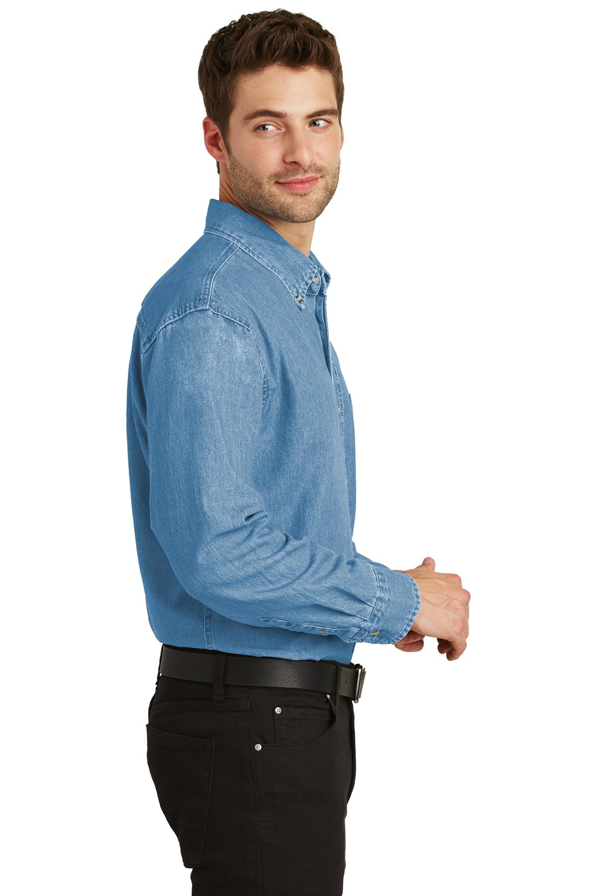 Port Authority Custom Denim Shirts, Faded Denim [AL Adams Construction]