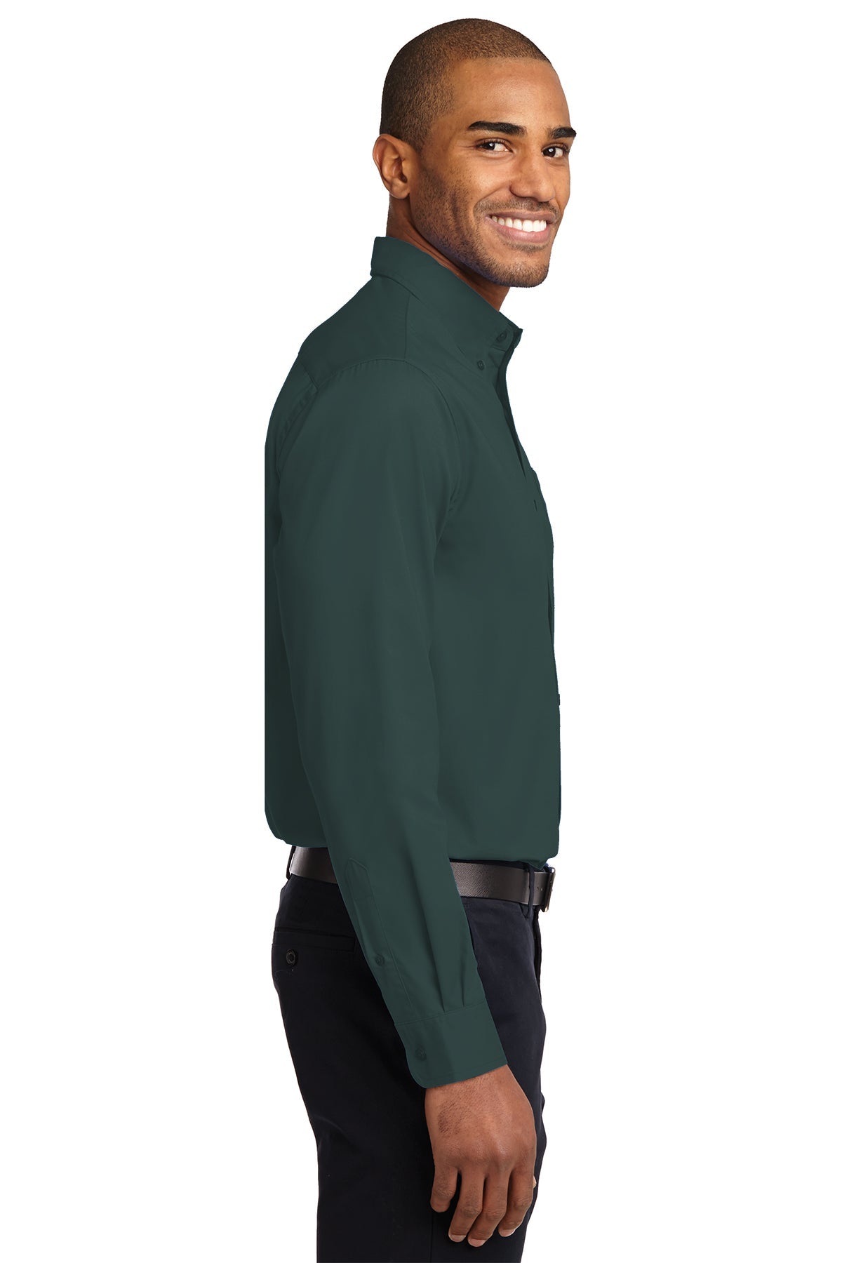 port authority_s608 _dark green/navy_company_logo_button downs
