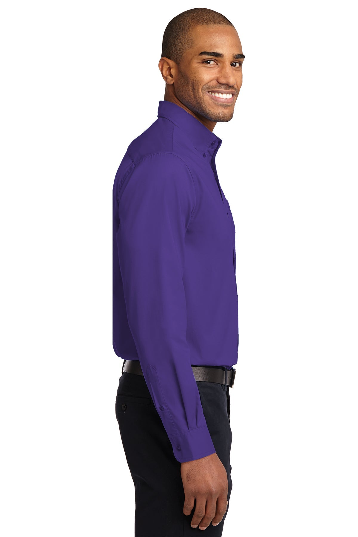 port authority_s608 _purple/light stone_company_logo_button downs