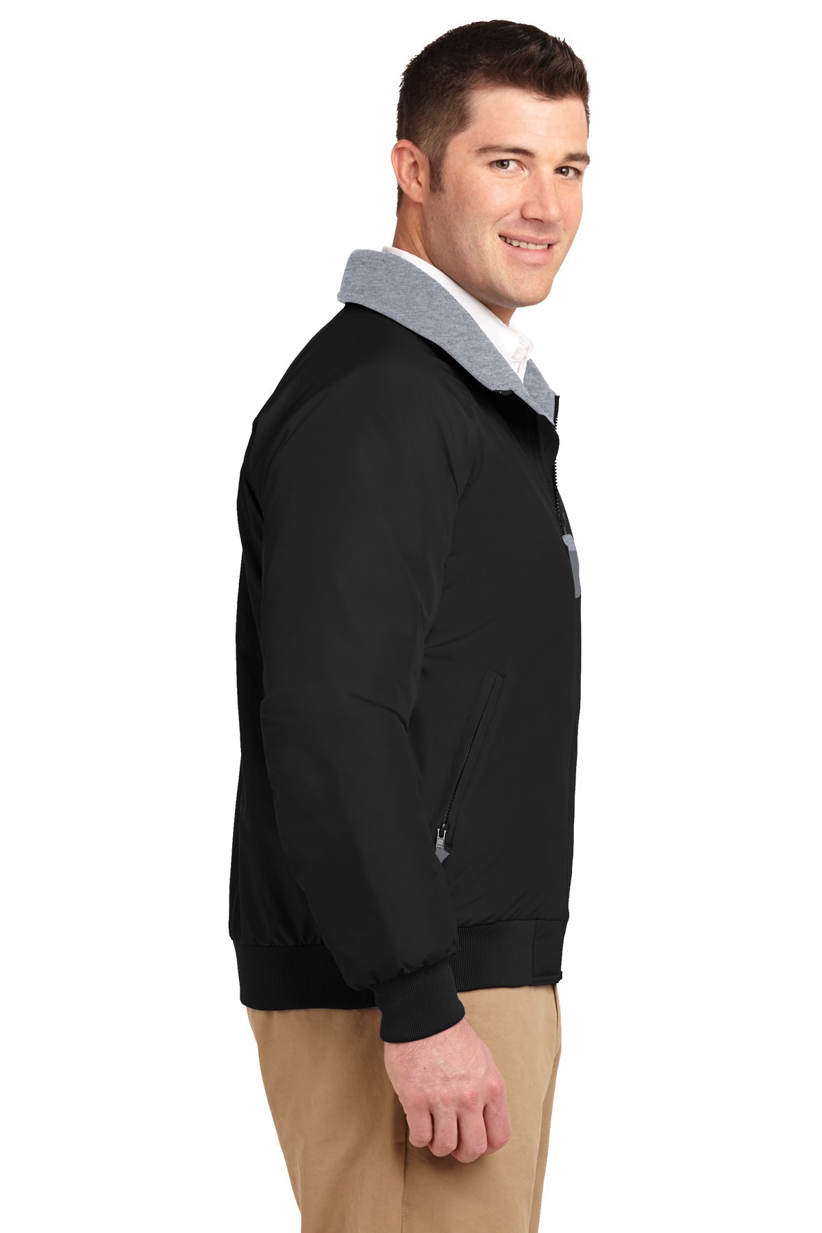 port authority_tlj754 _true black/ grey_company_logo_jackets