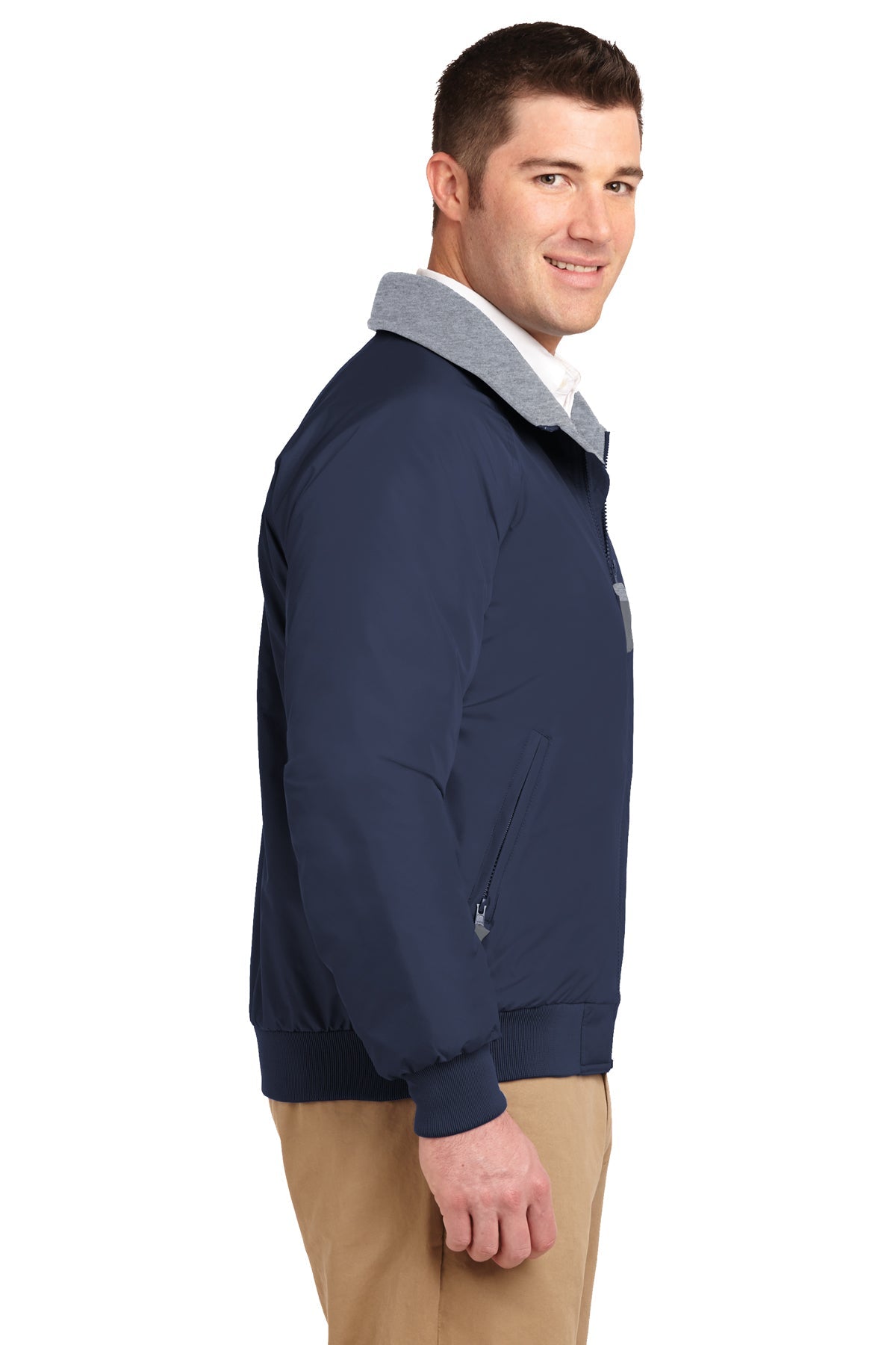 port authority_tlj754 _true navy/ grey heather_company_logo_jackets