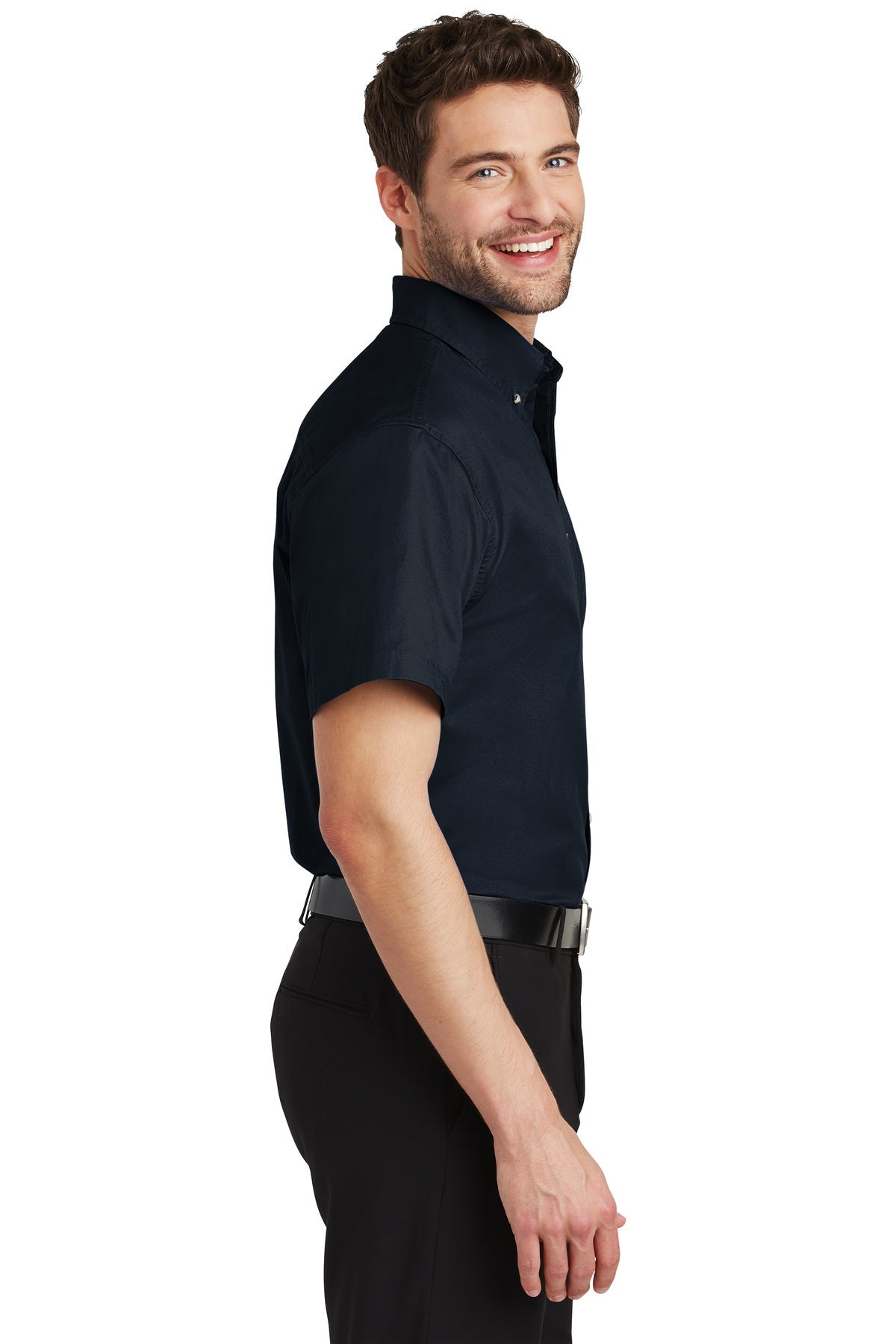 Port Authority Short Sleeve Custom Twill Shirts, Classic Navy