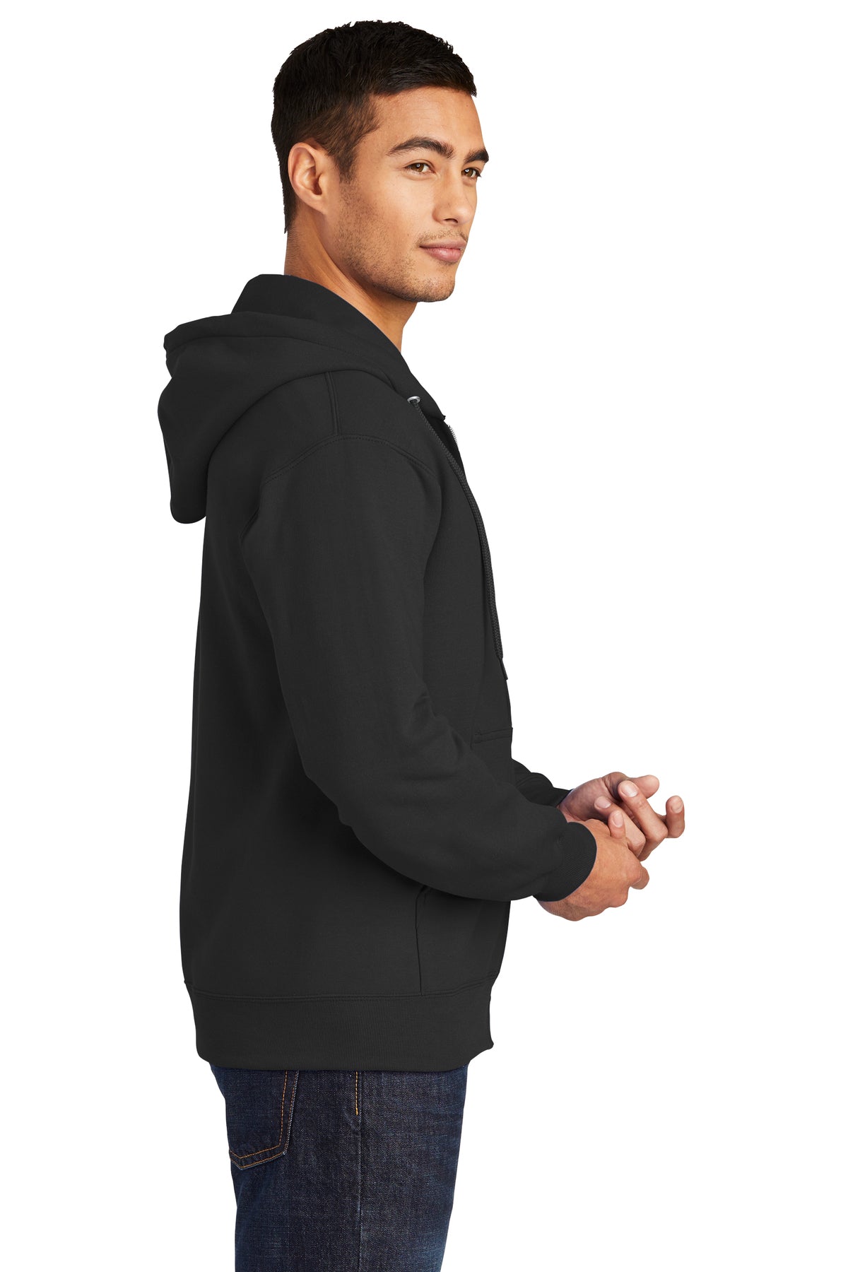 port & company_pc90zh _jet black_company_logo_sweatshirts