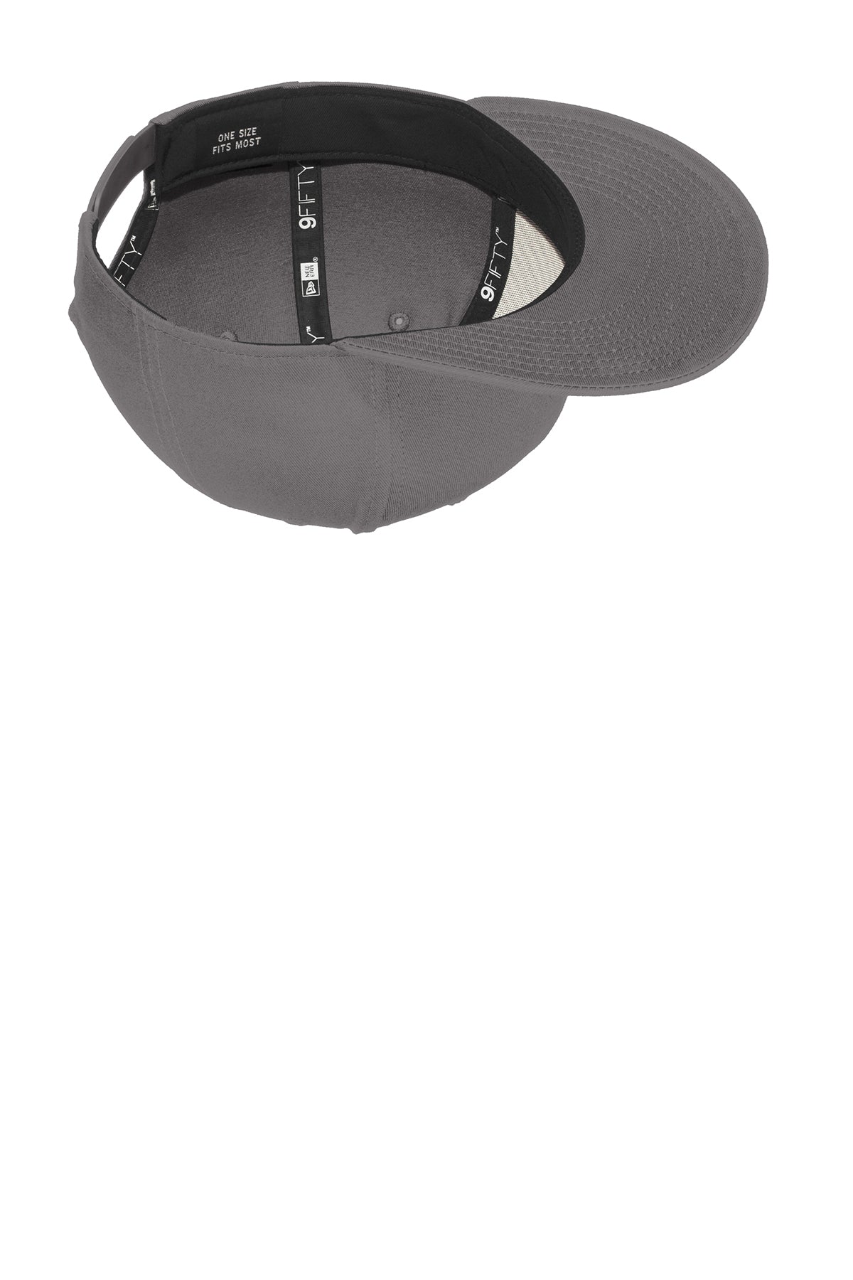 New Era Flat Bill Snapback Customized Caps, Charcoal