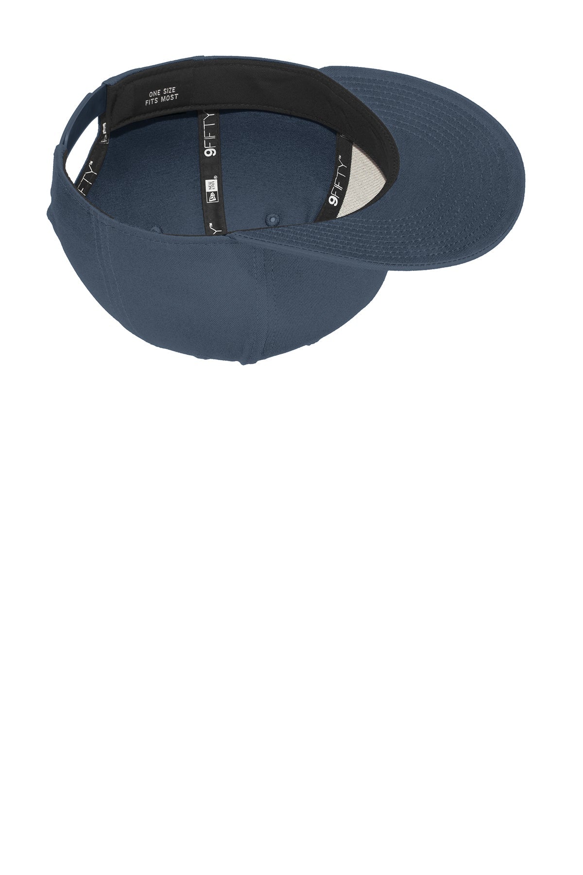 New Era Flat Bill Snapback Customized Caps, Deep Navy