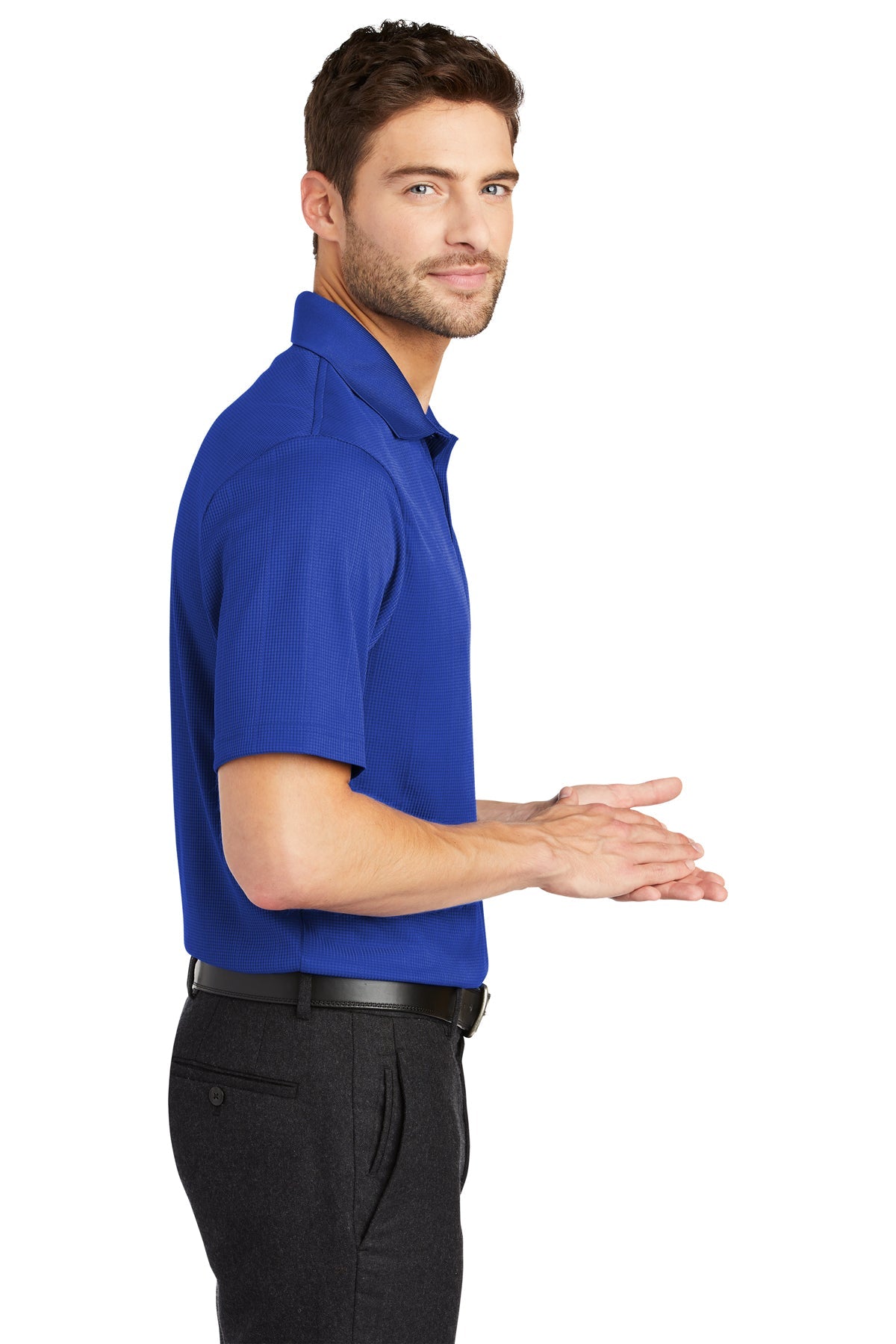 port authority_k528 _hyper blue_company_logo_polos