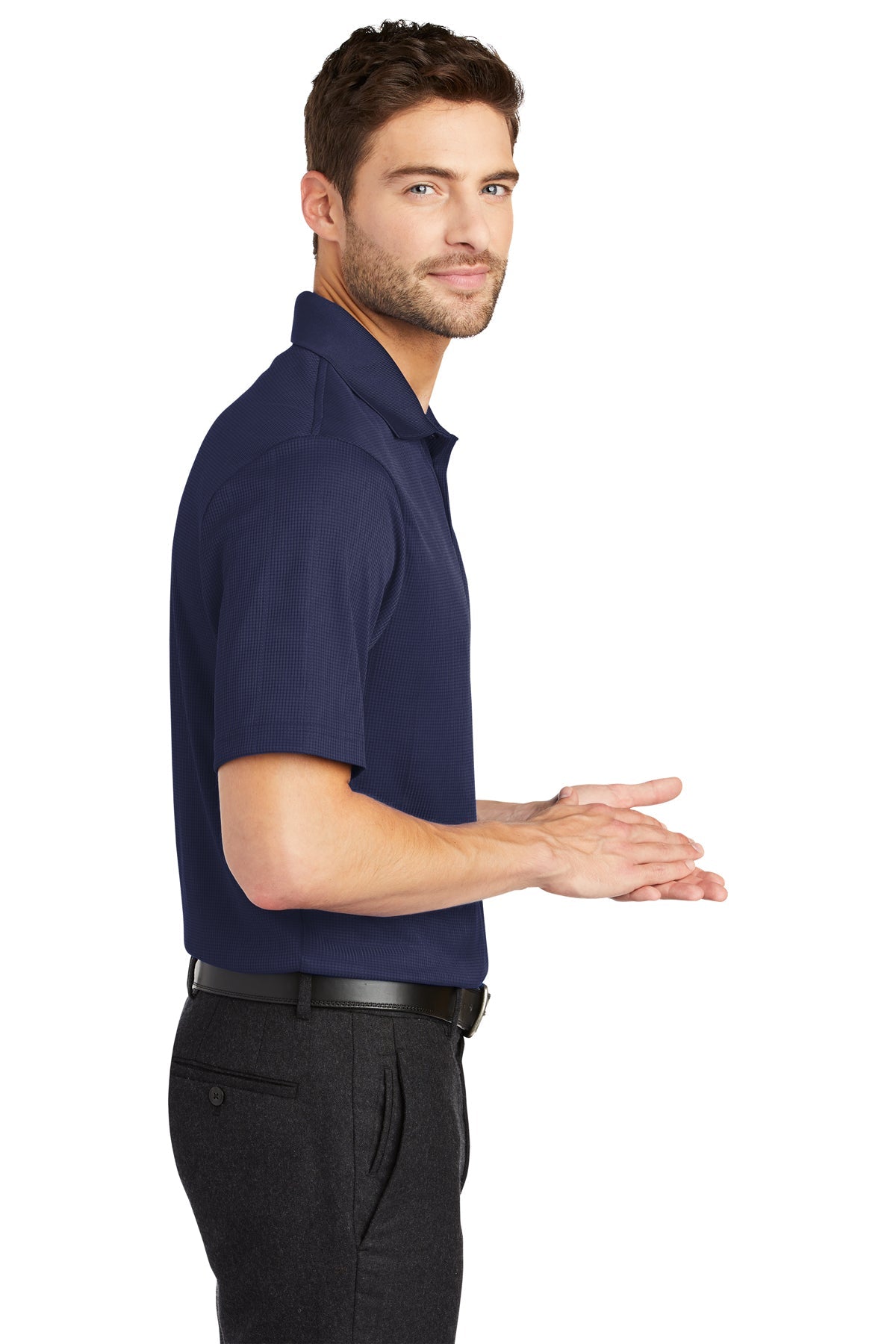 port authority_k528 _true navy_company_logo_polos