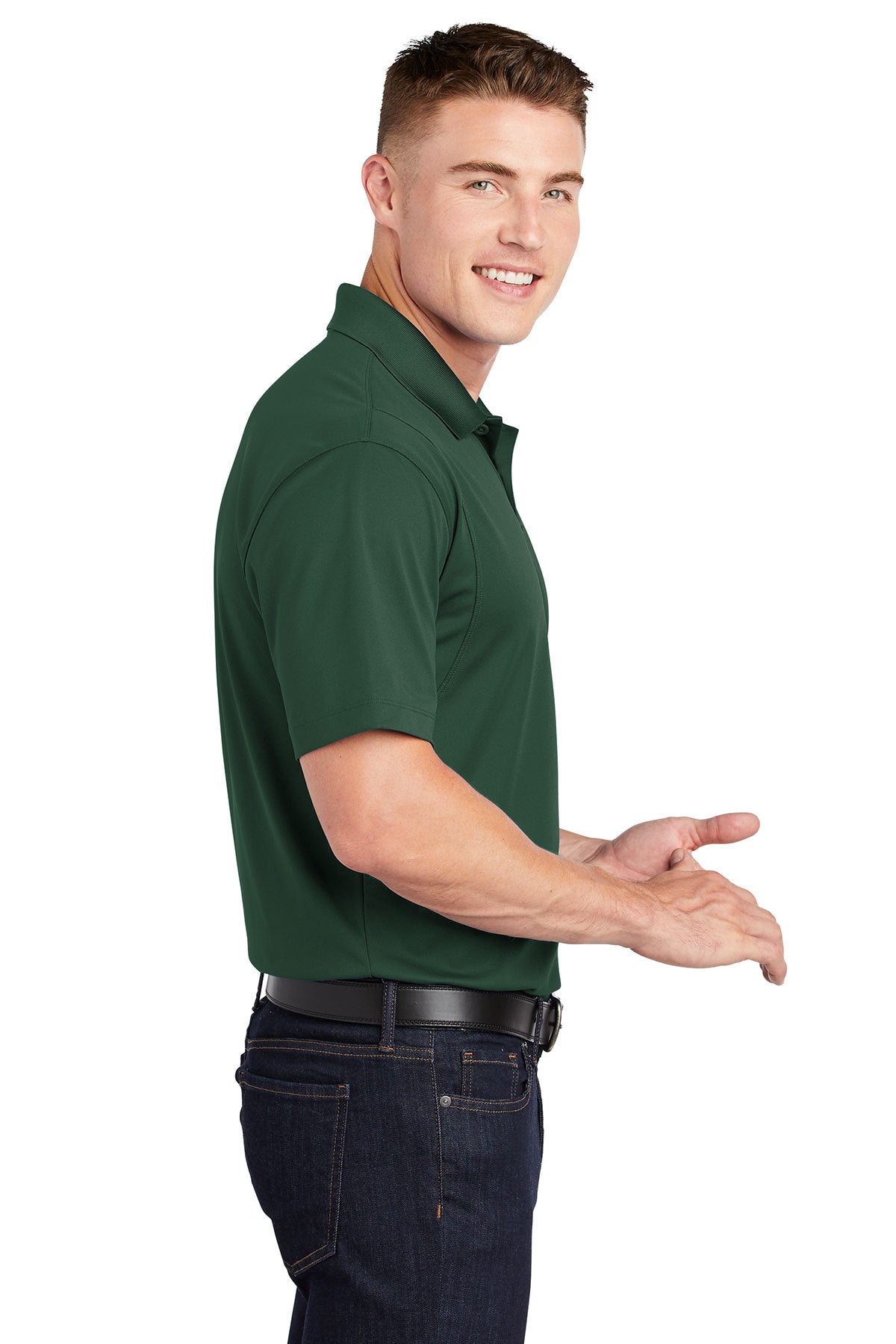 sport-tek_st650 _forest green_company_logo_polos