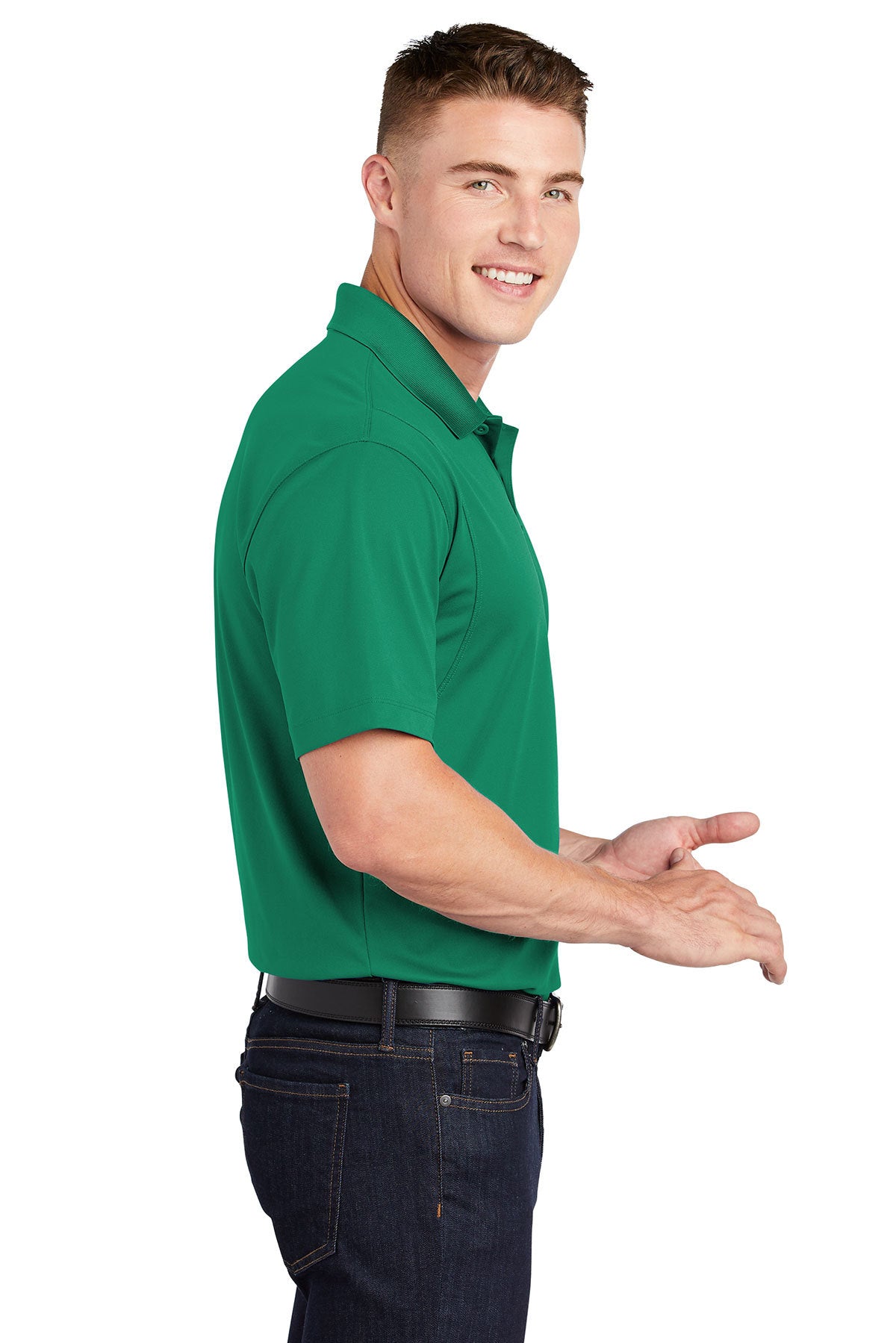sport-tek_st650 _kelly green_company_logo_polos