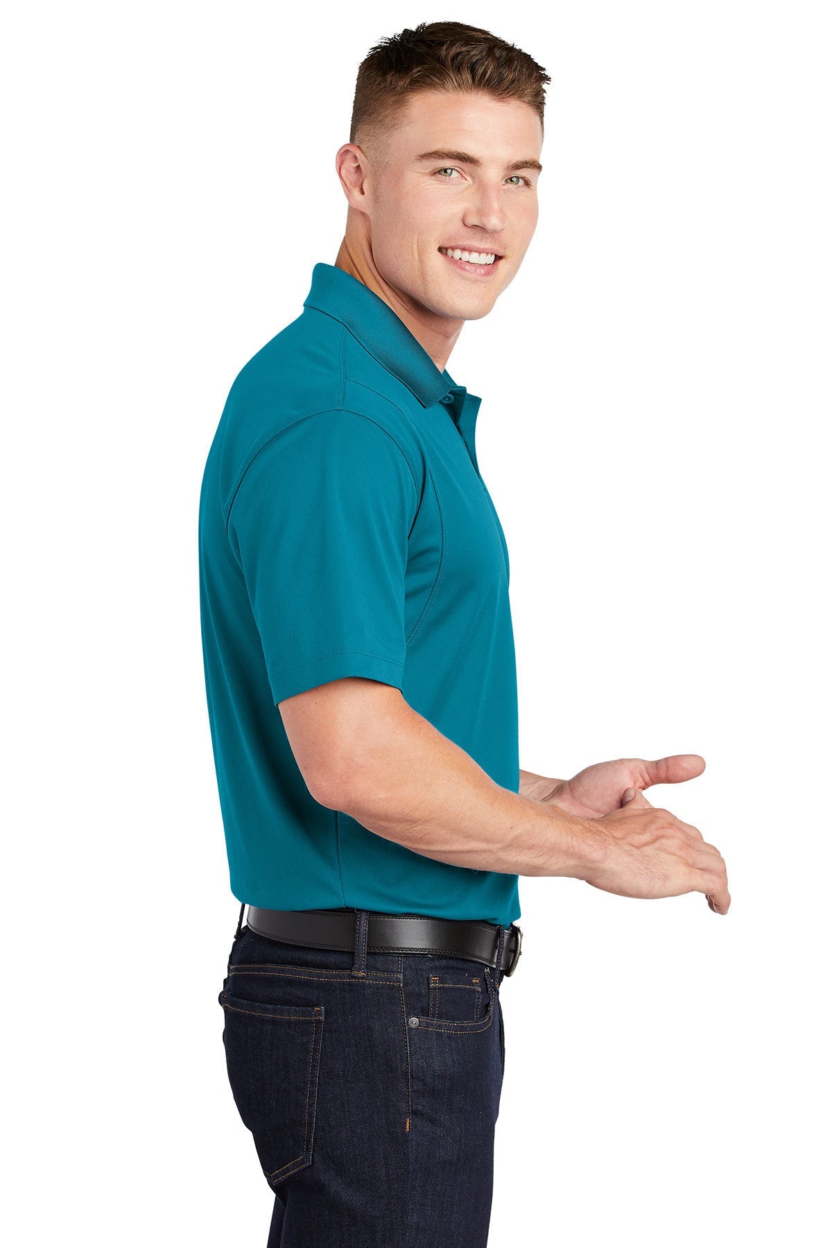 Sport-Tek Micropique Customized Sport-Wick Polos, Tropic Blue [St Louis Music]