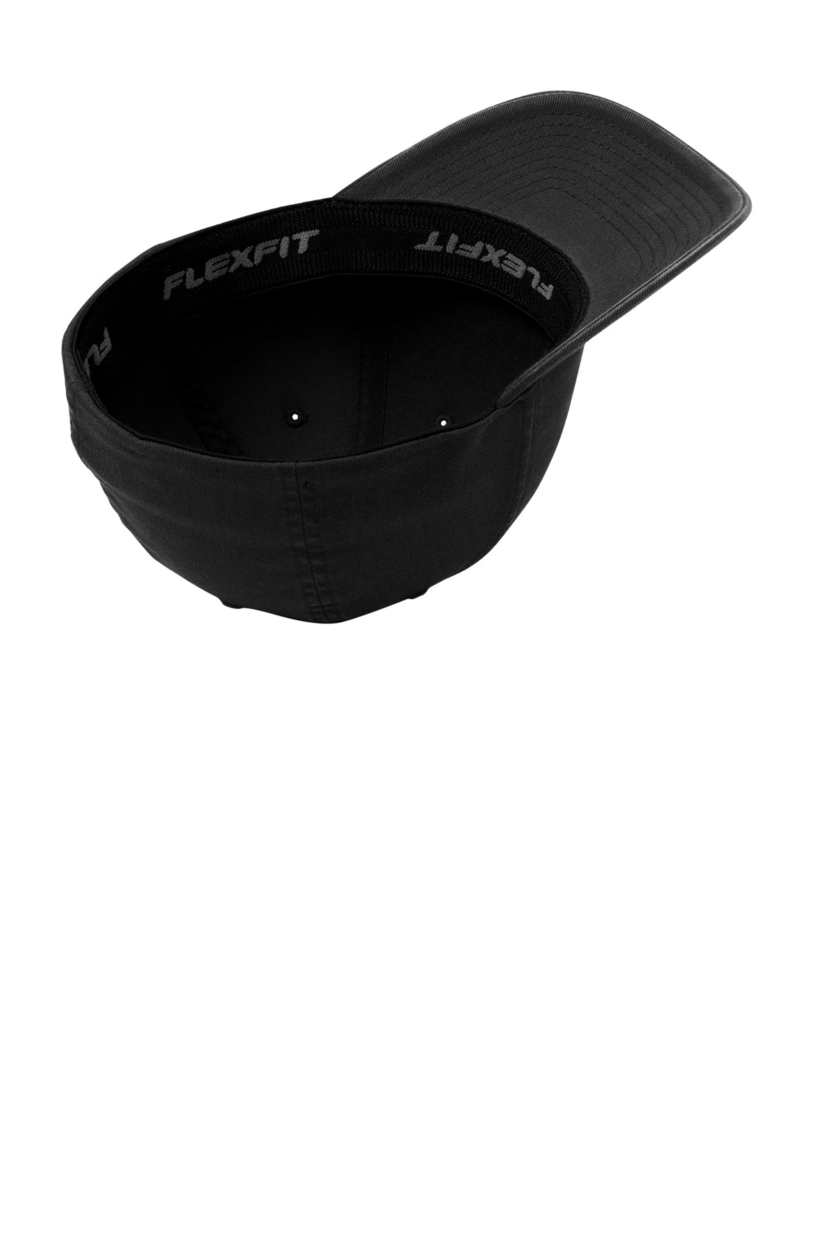 Port Authority Flexfit Garment-Washed Custom Caps, Black