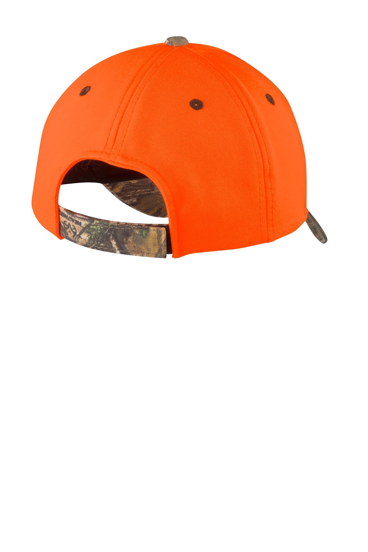 Port Authority Enhanced Visibility Branded Caps with Camo Brim, Orange Blaze/ Realtree Xtra