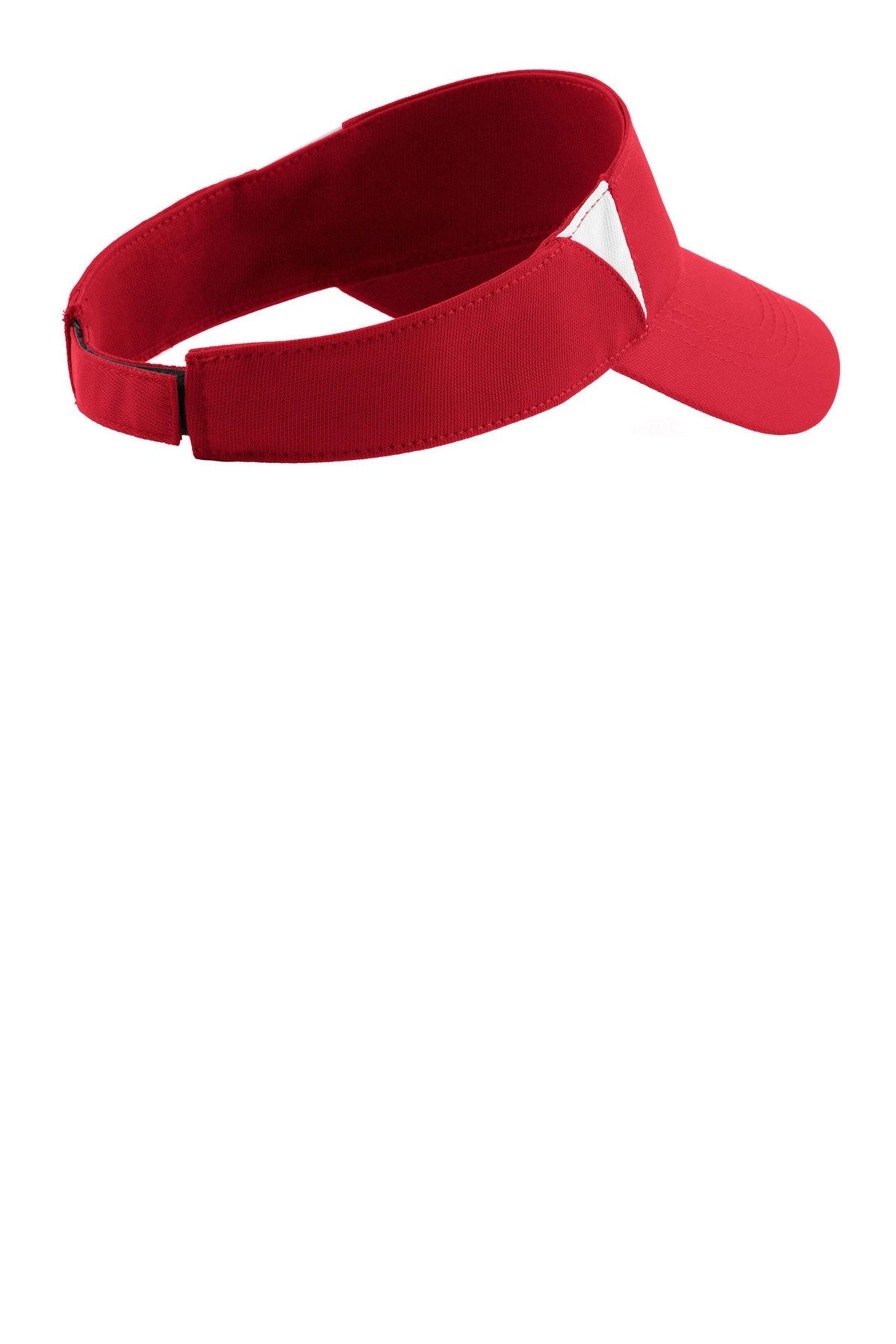 Sport-Tek Dry Zone Customized Colorblock Visors, True Red/White
