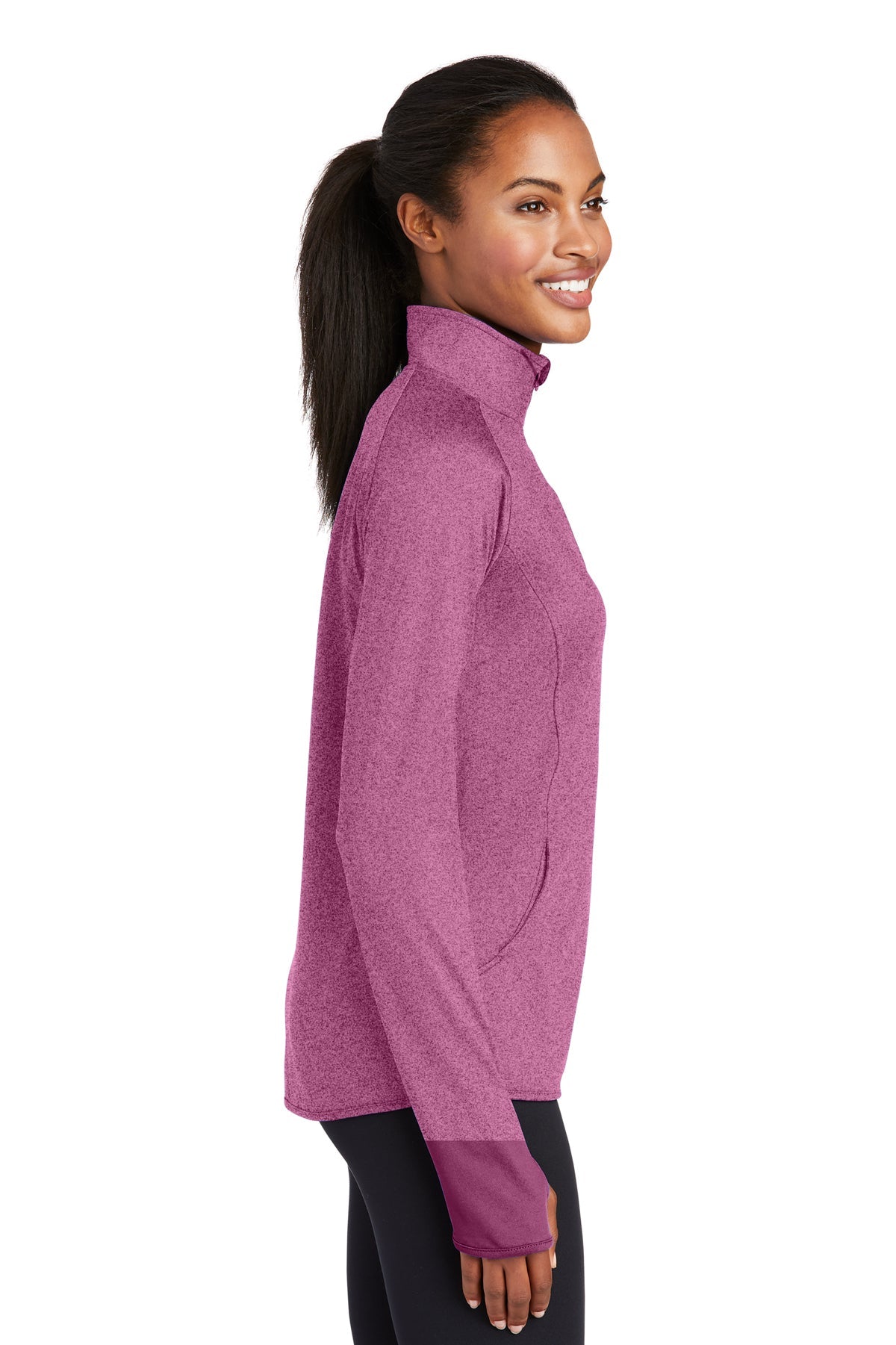 sport-tek_lst850 _pink rush heather_company_logo_sweatshirts