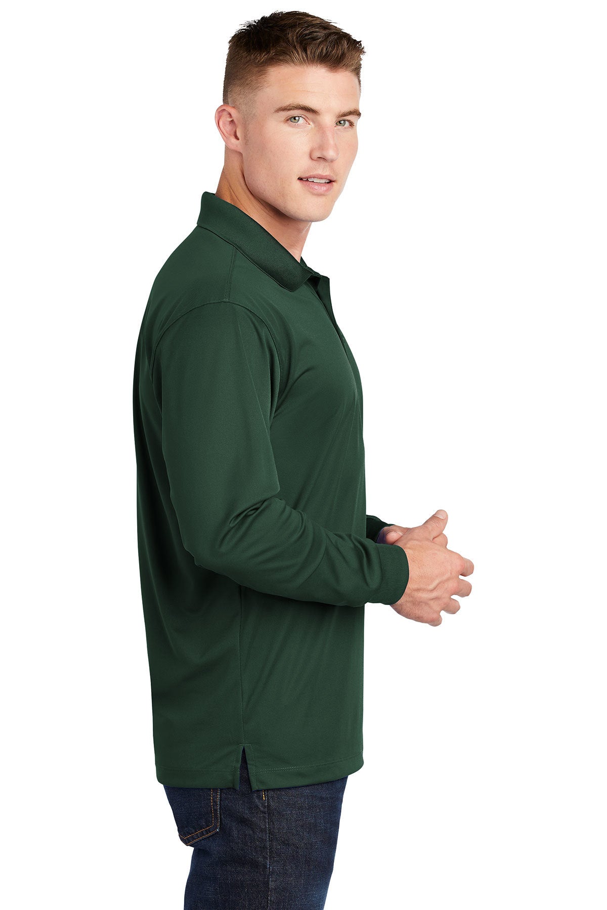sport-tek_st657 _forest green_company_logo_polos