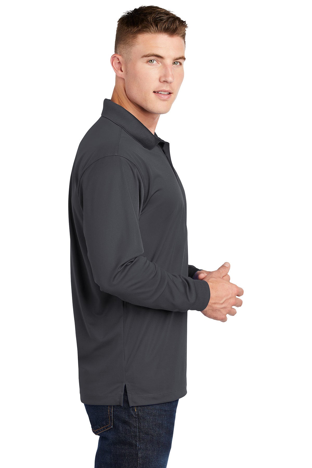 sport-tek_st657 _iron grey_company_logo_polos