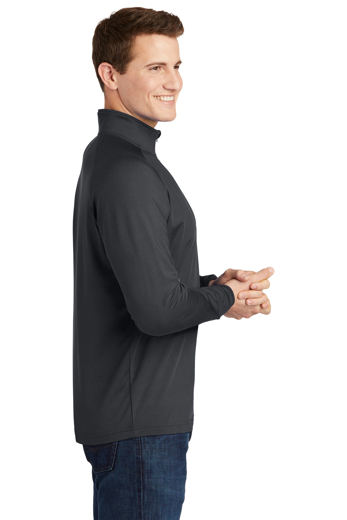 sport-tek_st850 _charcoal grey_company_logo_sweatshirts
