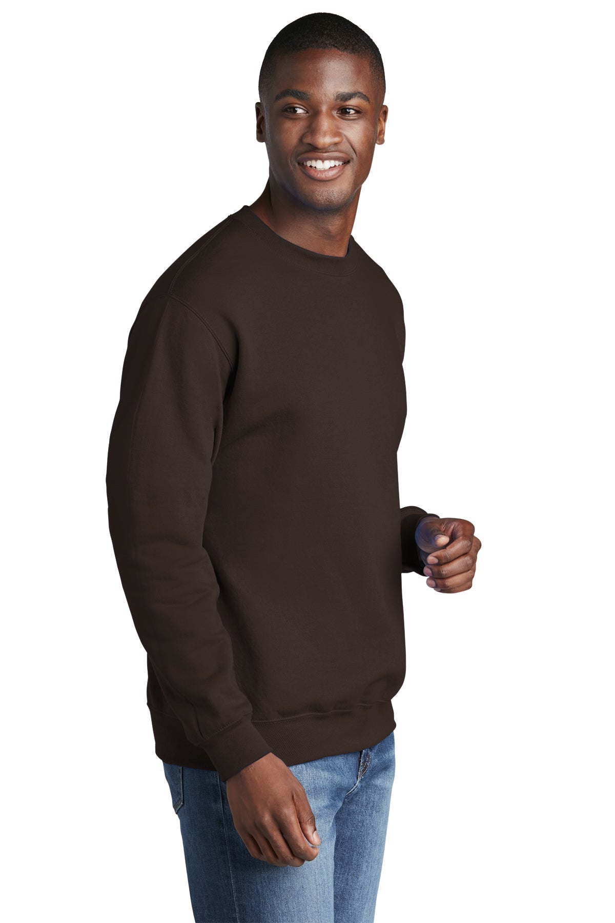 port & company_pc78 _dark chocolate brown_company_logo_sweatshirts