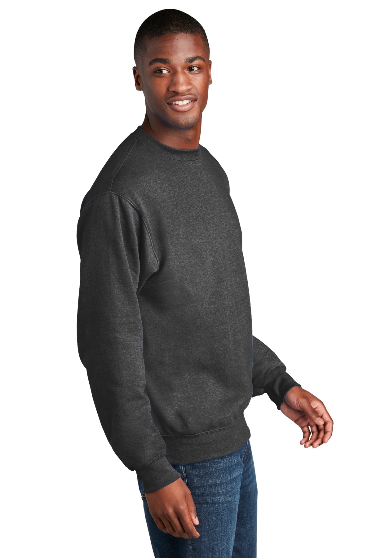 port & company_pc78 _dark heather grey_company_logo_sweatshirts