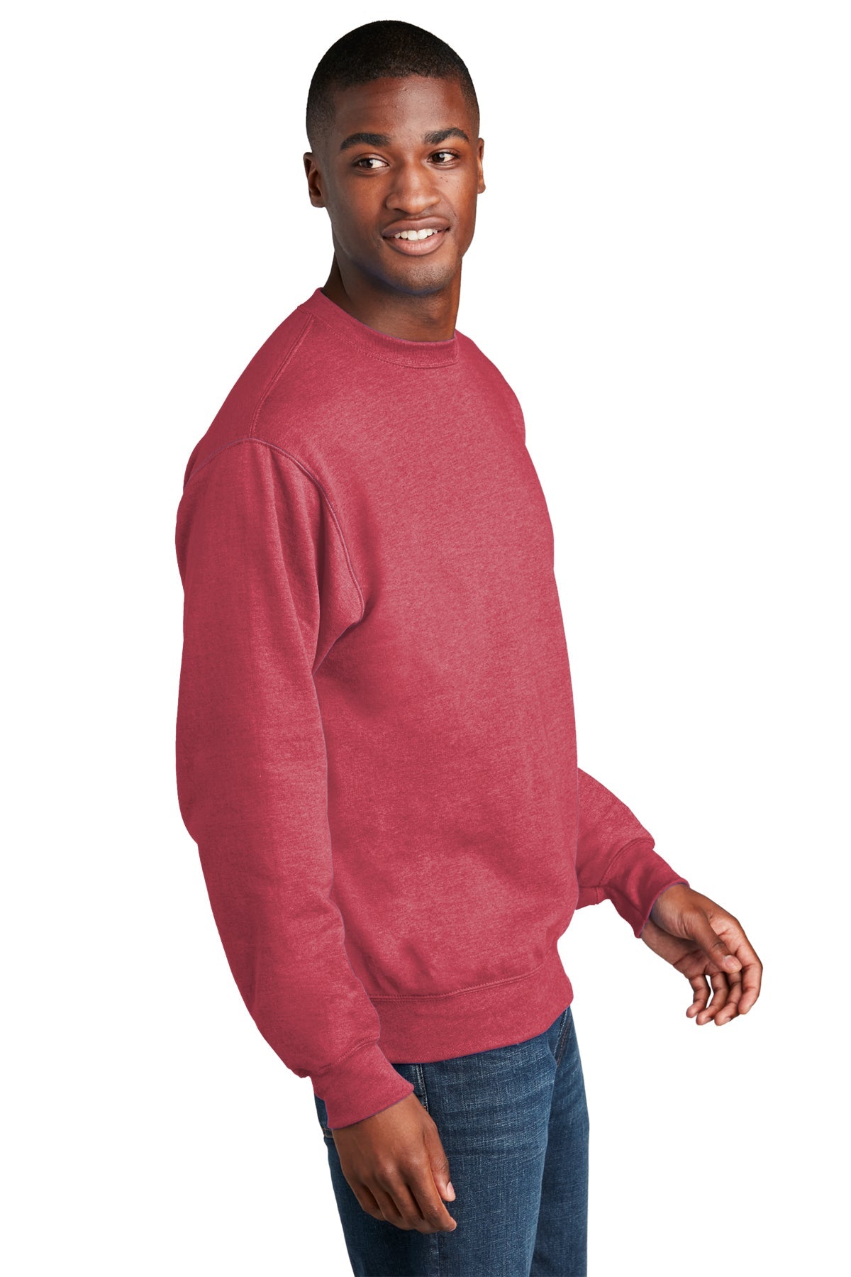 port & company_pc78 _heather red_company_logo_sweatshirts