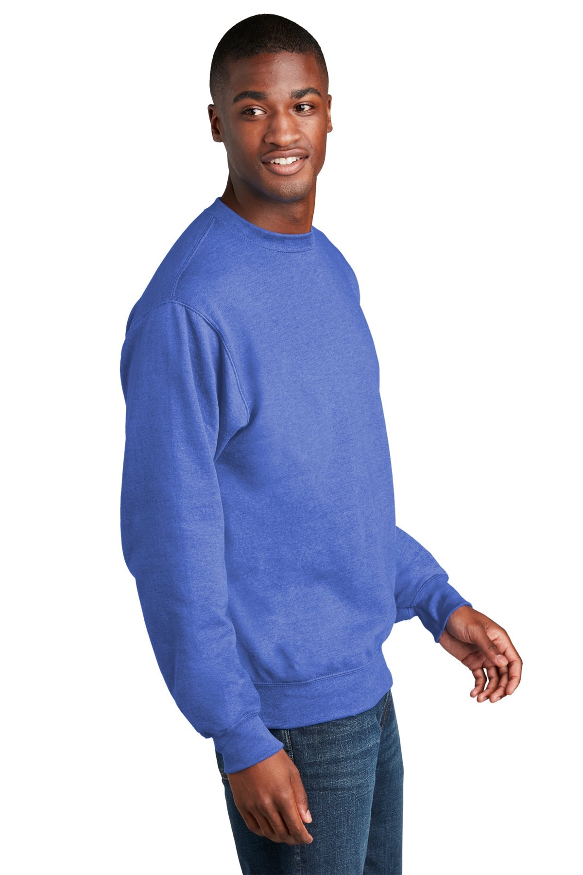port & company_pc78 _heather royal_company_logo_sweatshirts