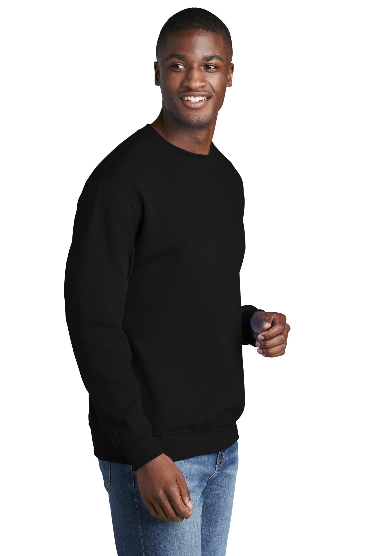port & company_pc78 _jet black_company_logo_sweatshirts