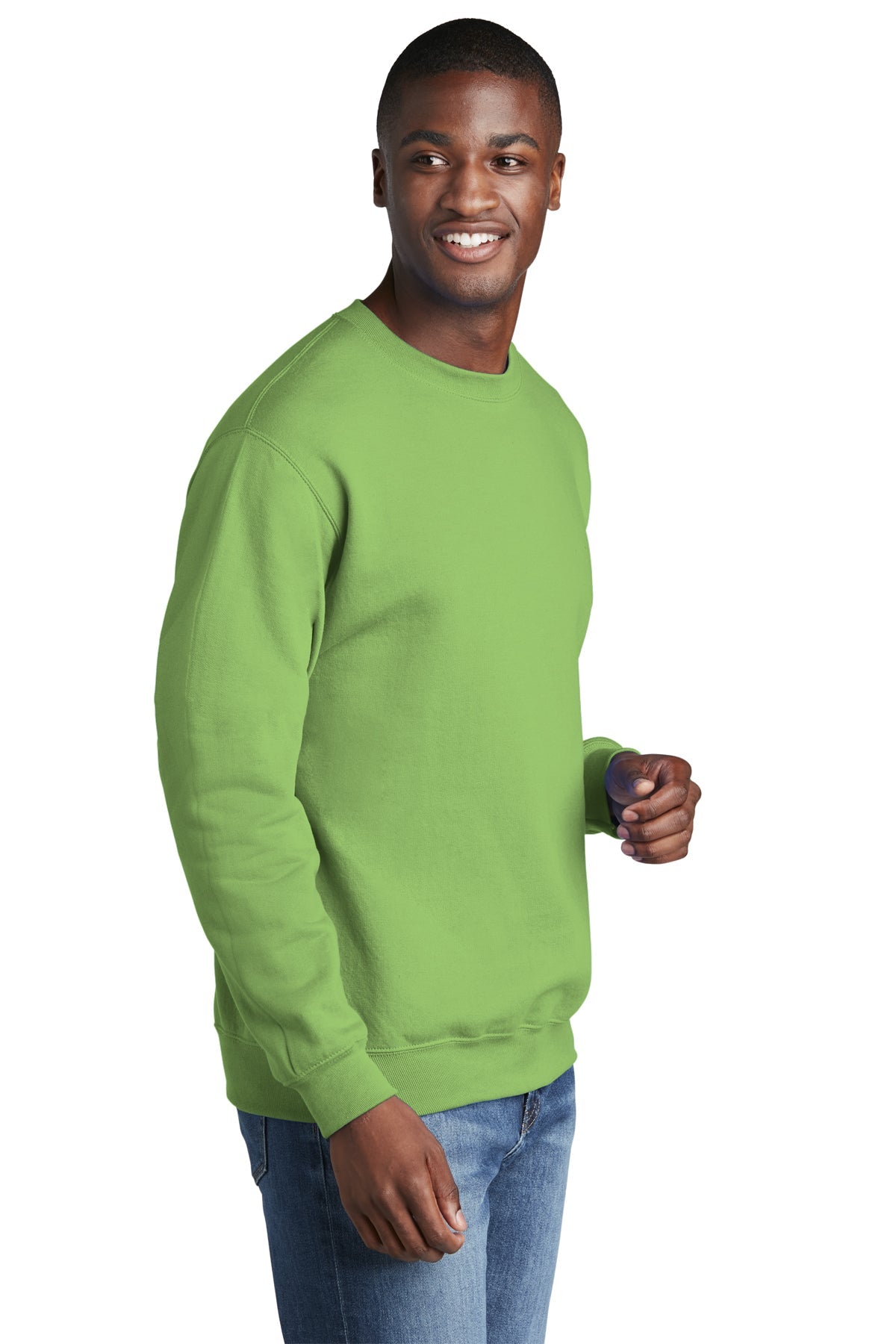 port & company_pc78 _lime_company_logo_sweatshirts