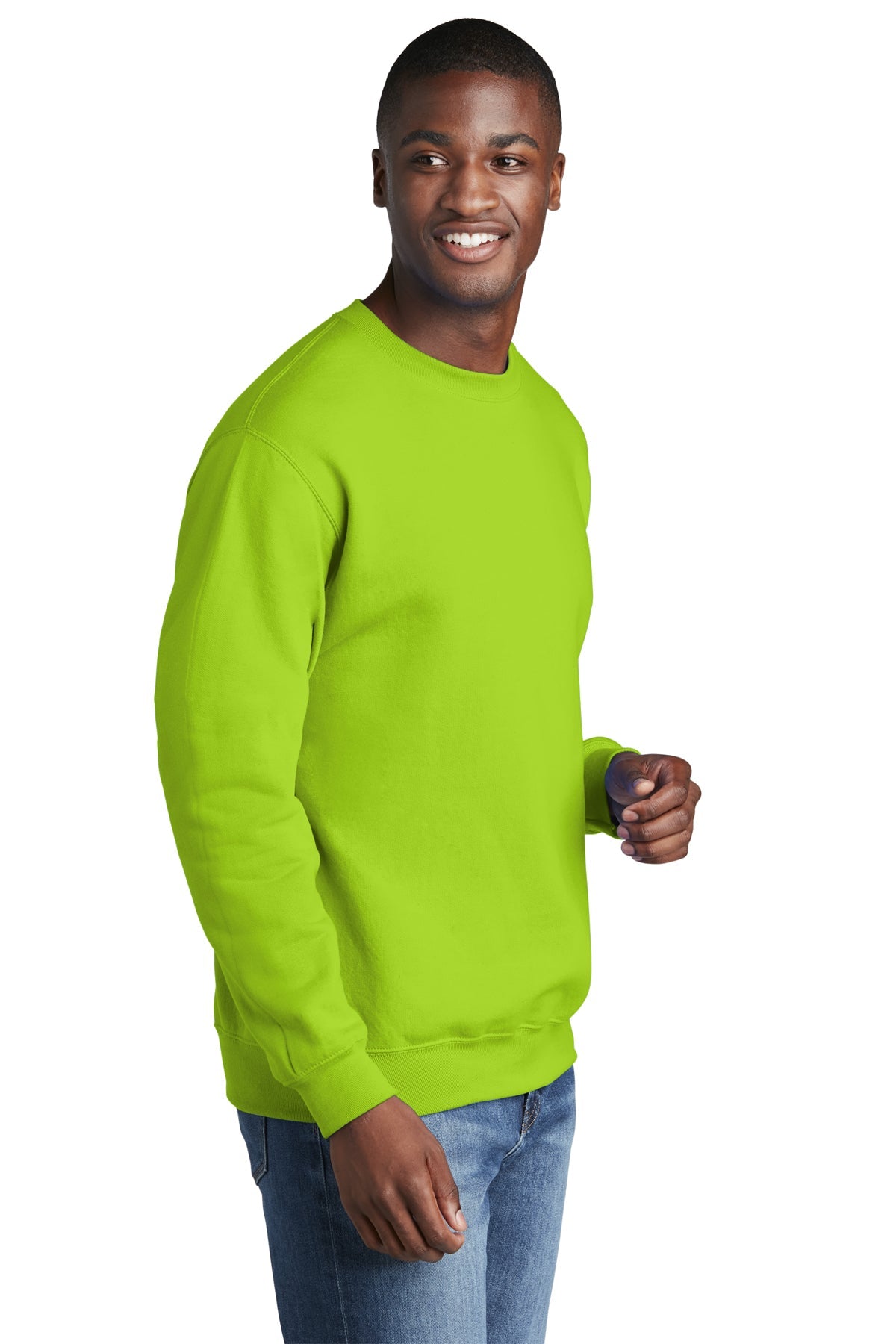 port & company_pc78 _neon yellow_company_logo_sweatshirts