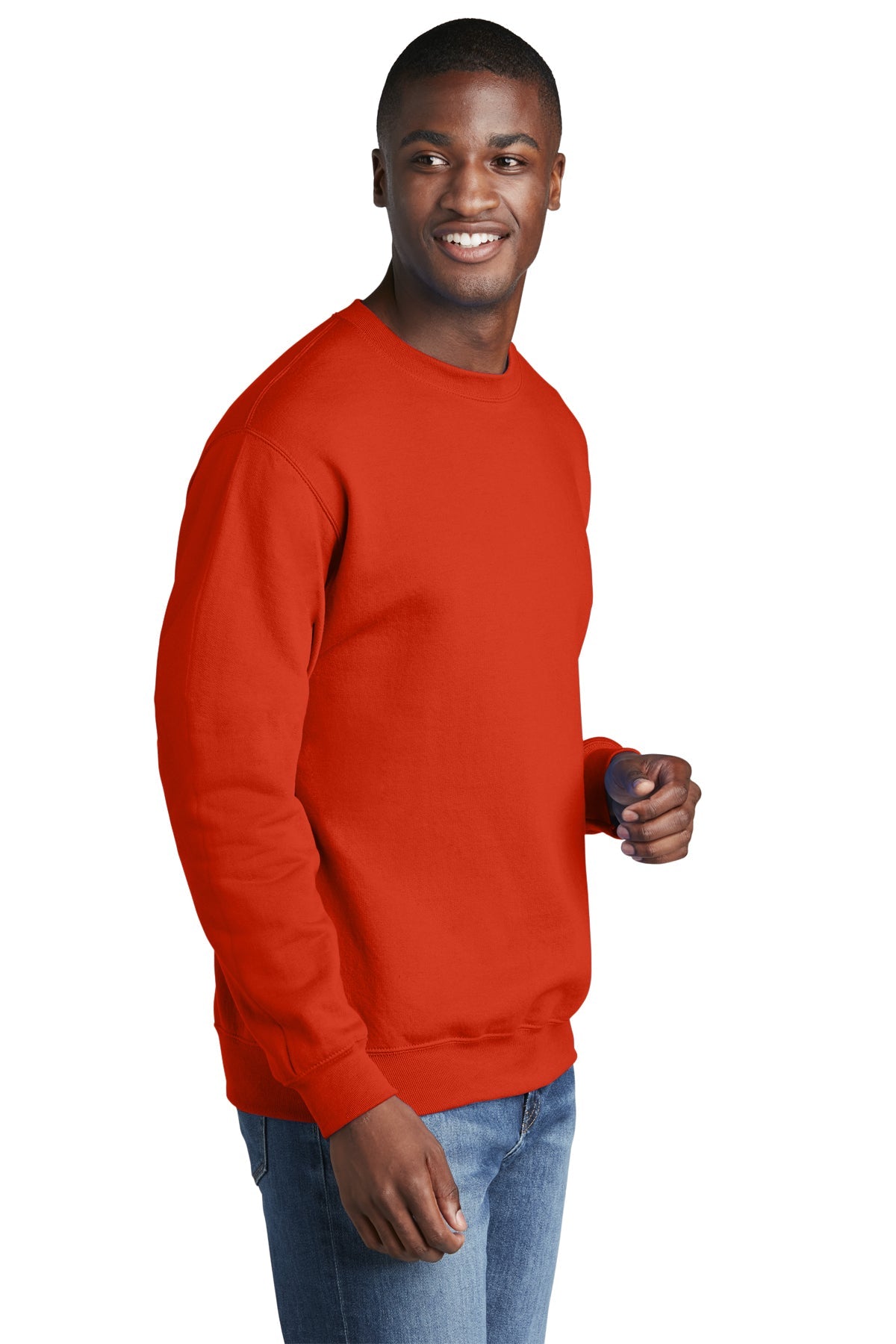 port & company_pc78 _orange_company_logo_sweatshirts