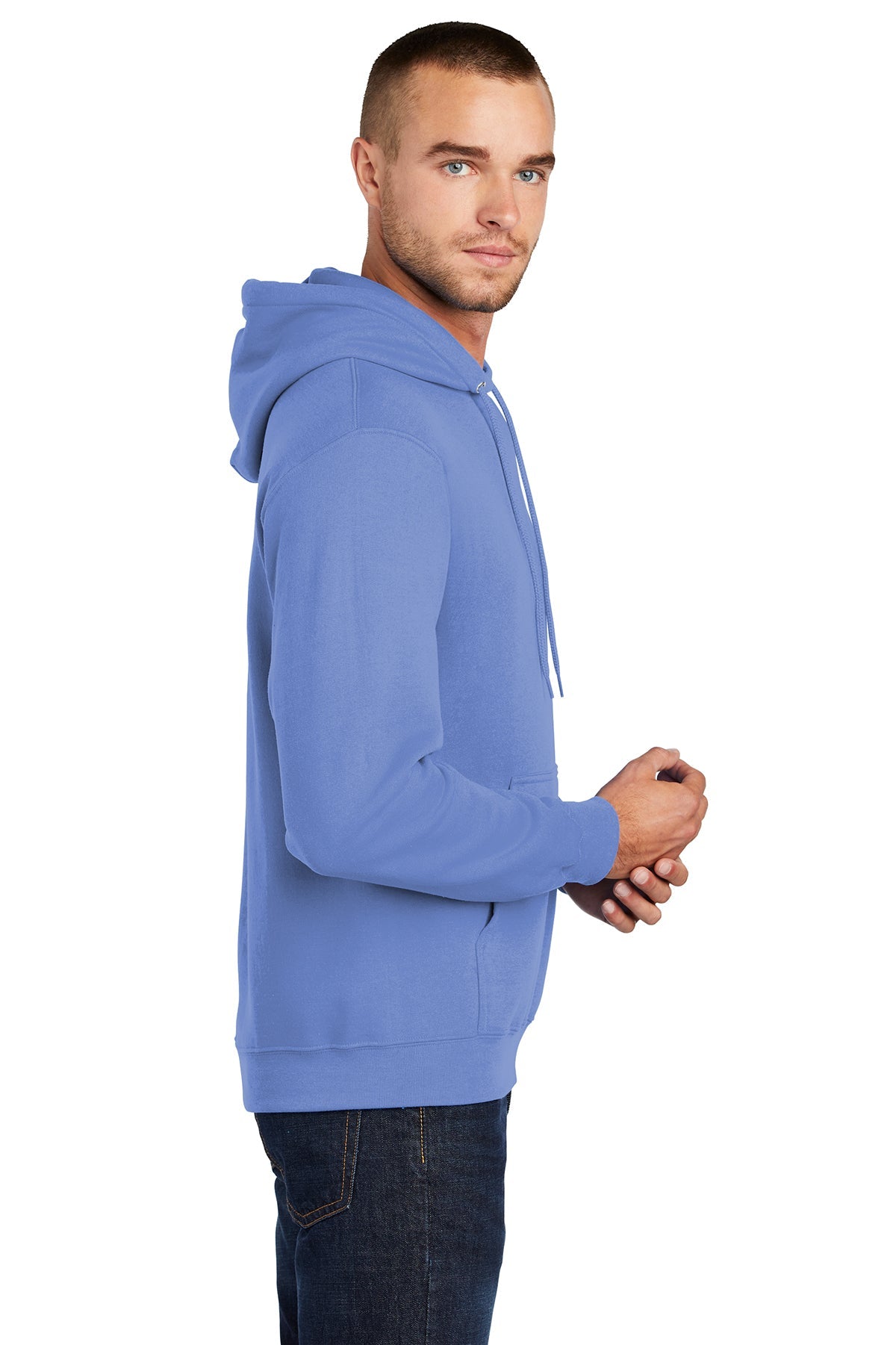 port & company_pc78h _carolina blue_company_logo_sweatshirts