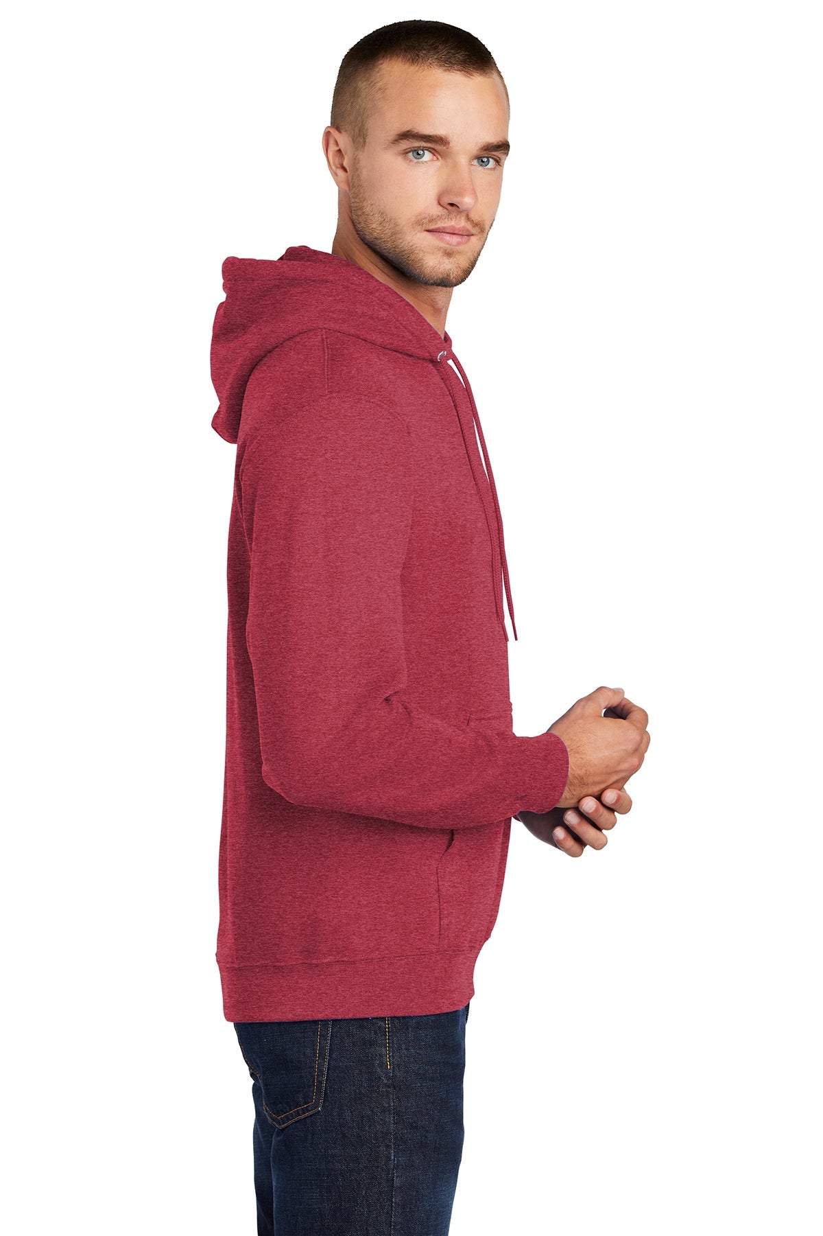 port & company_pc78h _heather red_company_logo_sweatshirts