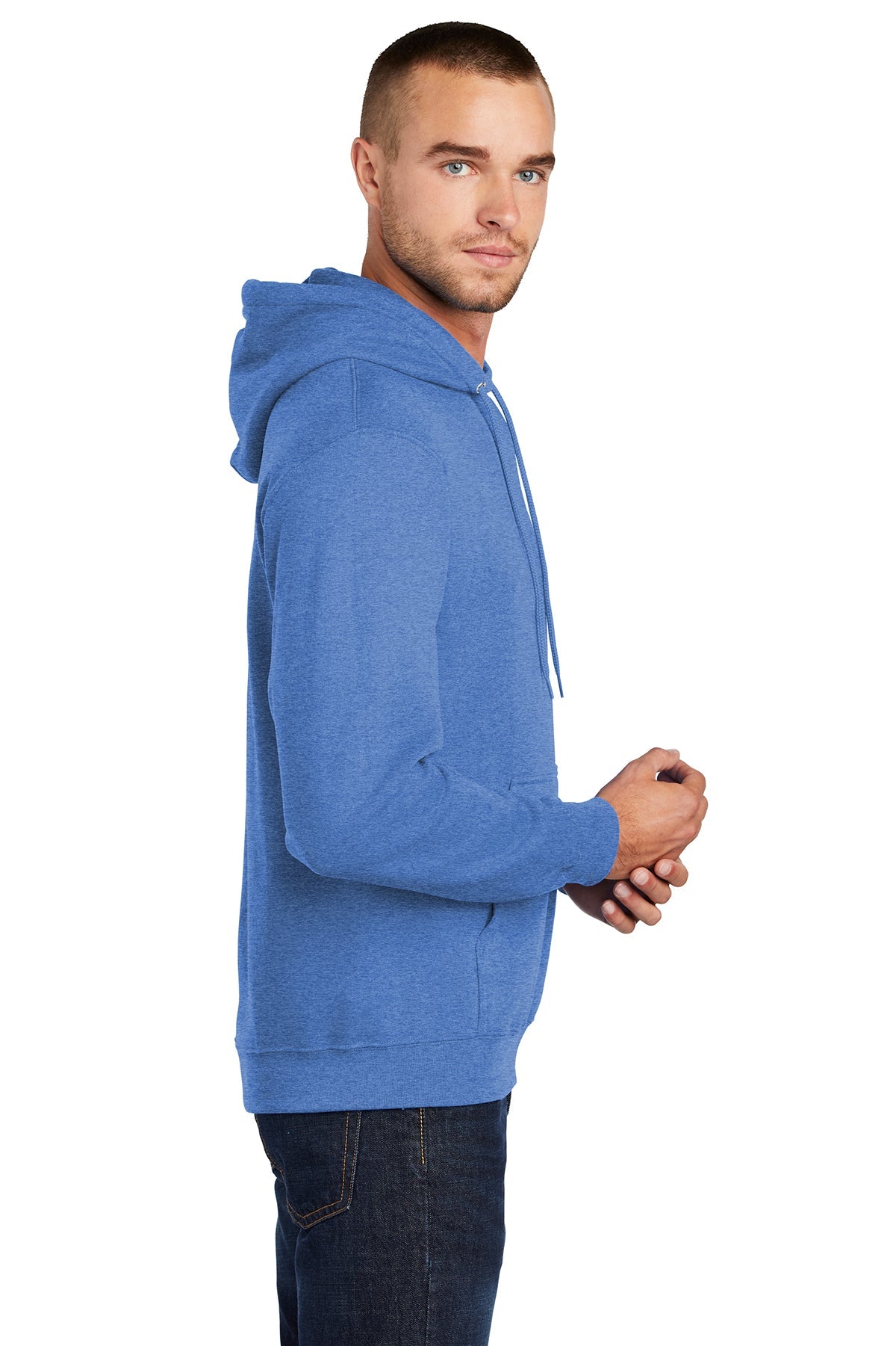 port & company_pc78h _heather royal_company_logo_sweatshirts
