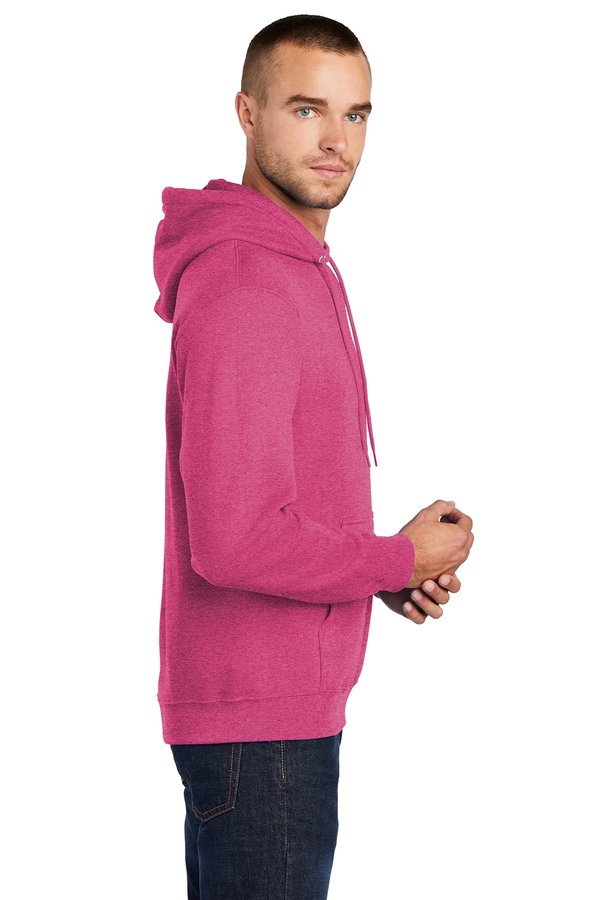 port & company_pc78h _heather sangria_company_logo_sweatshirts