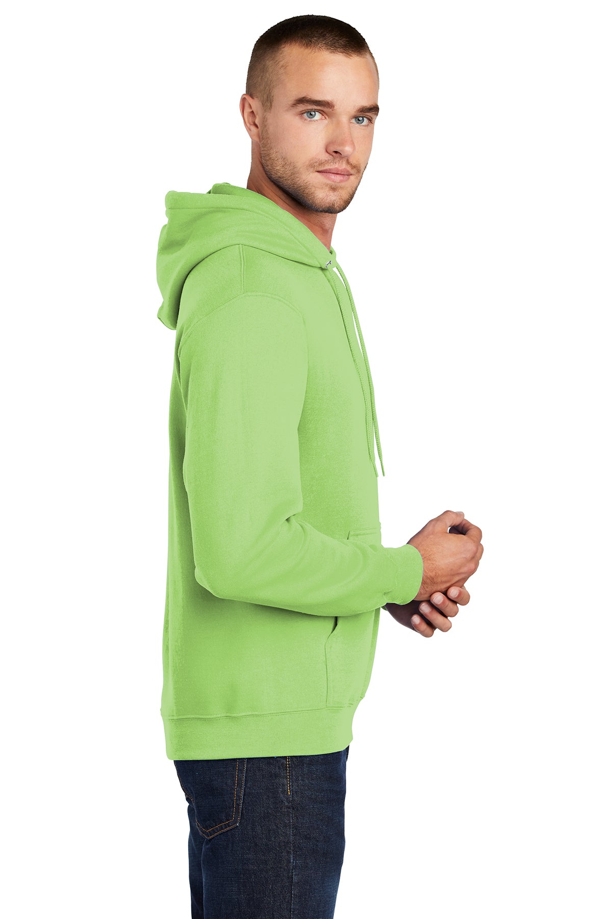 port & company_pc78h _lime_company_logo_sweatshirts